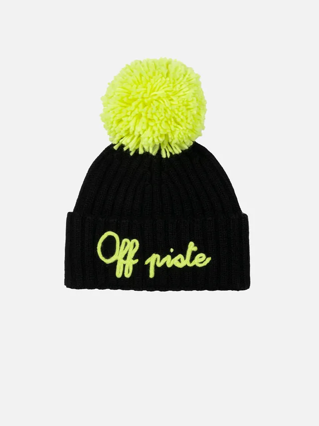 mc2-saint-barth-wengen-cappello-bambino-con-pompon-e-ricamo-off-piste-blu image 1