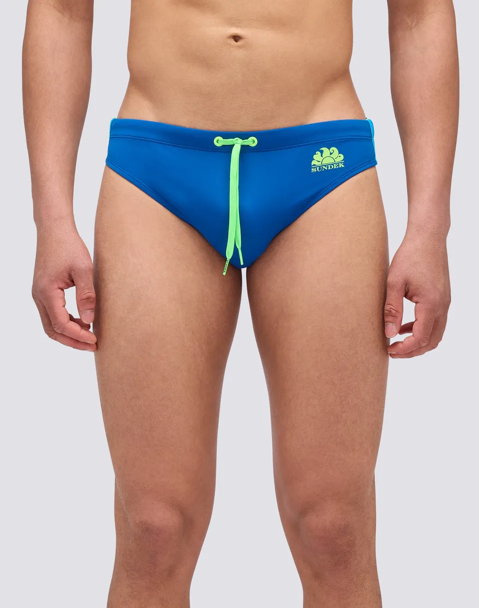 sundek-slip-mare-uomo-sax-tinta-unita-con-bande-laterali image 1