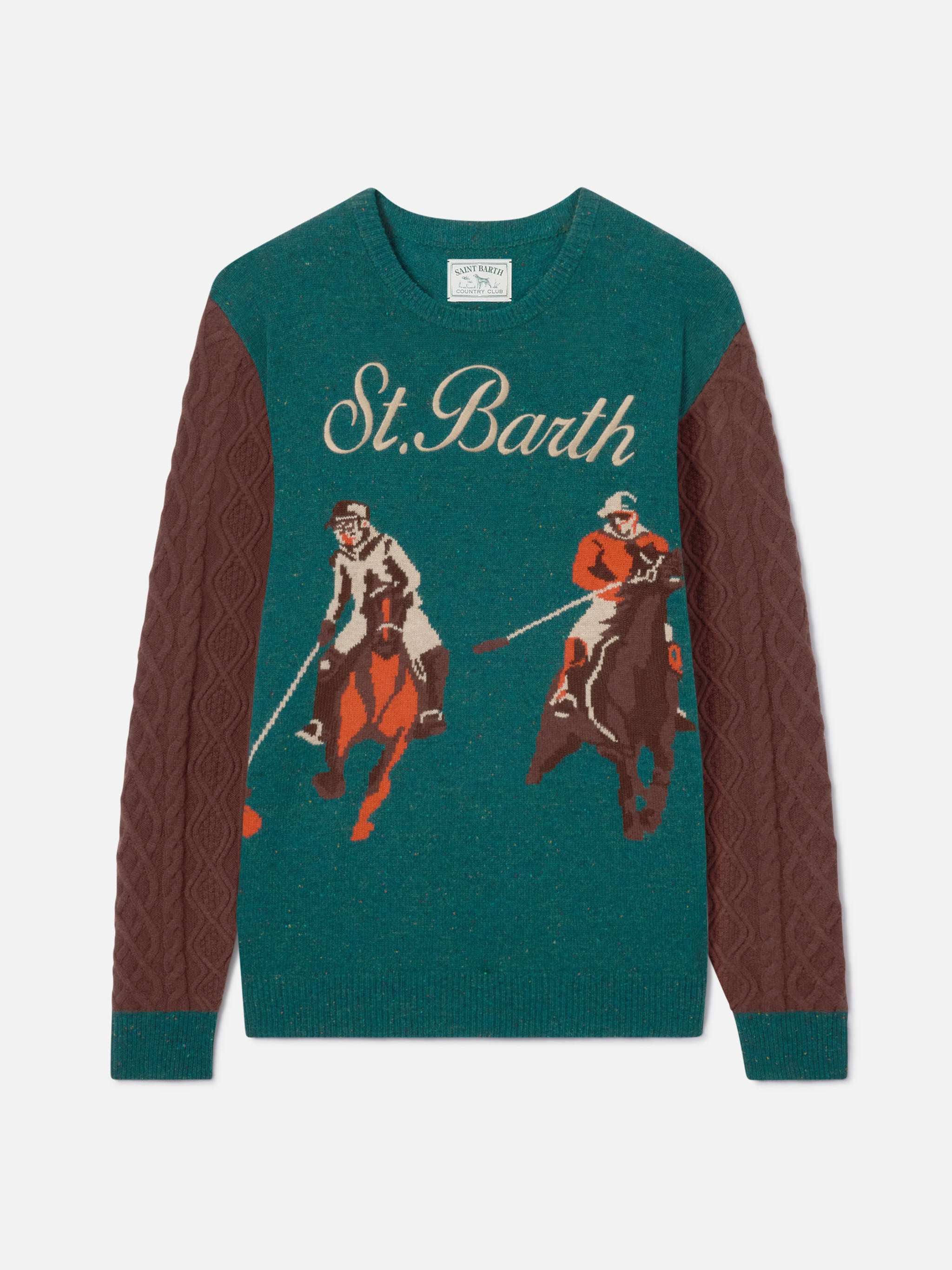 mc2-saint-barth-maglione-uomo-girocollo-donegal-grigio-jacquard-polo image 5