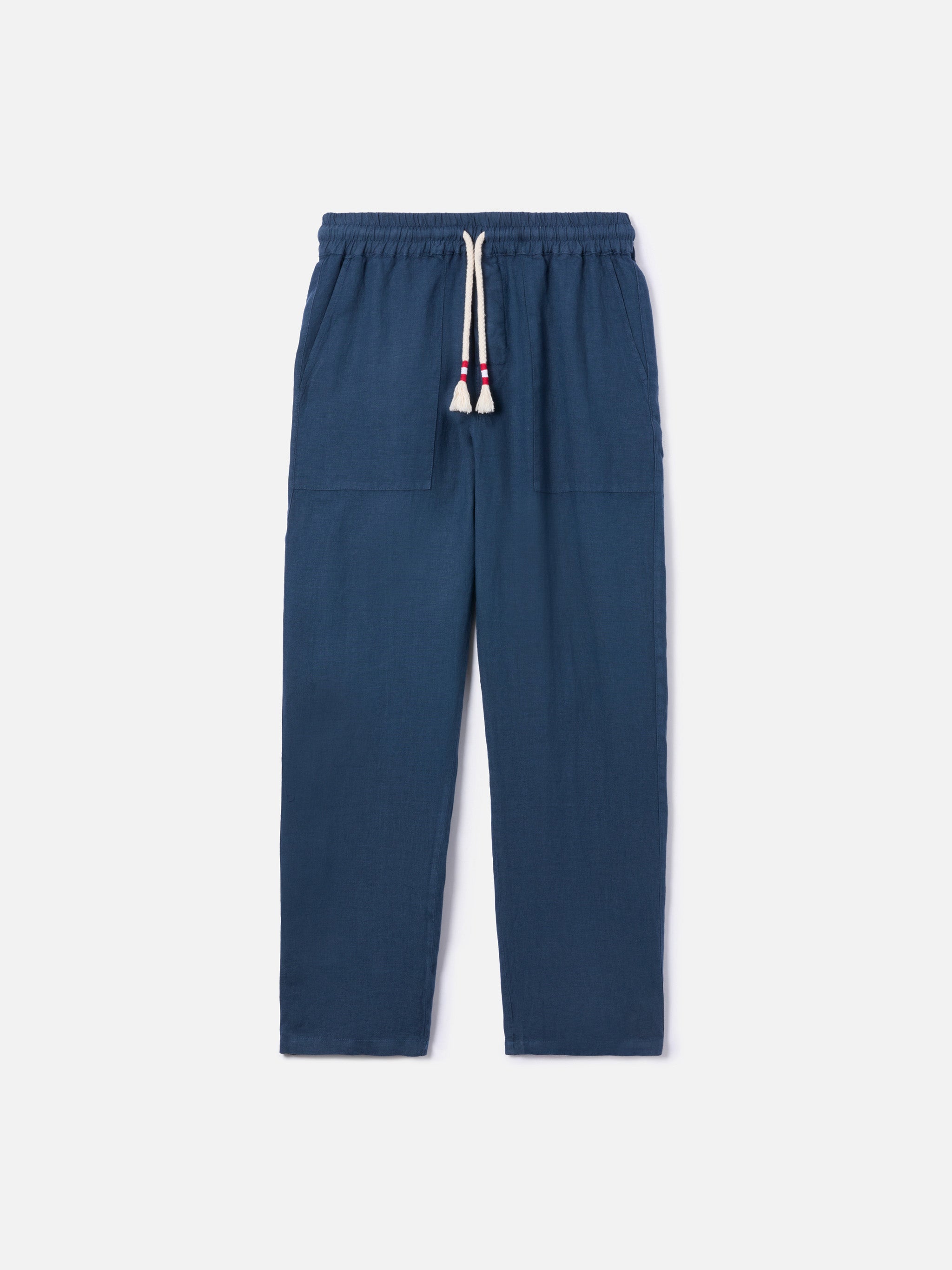 mc2-saint-barth-calais-pantalone-lungo-uomo-in-puro-lino-blu-navy image 4