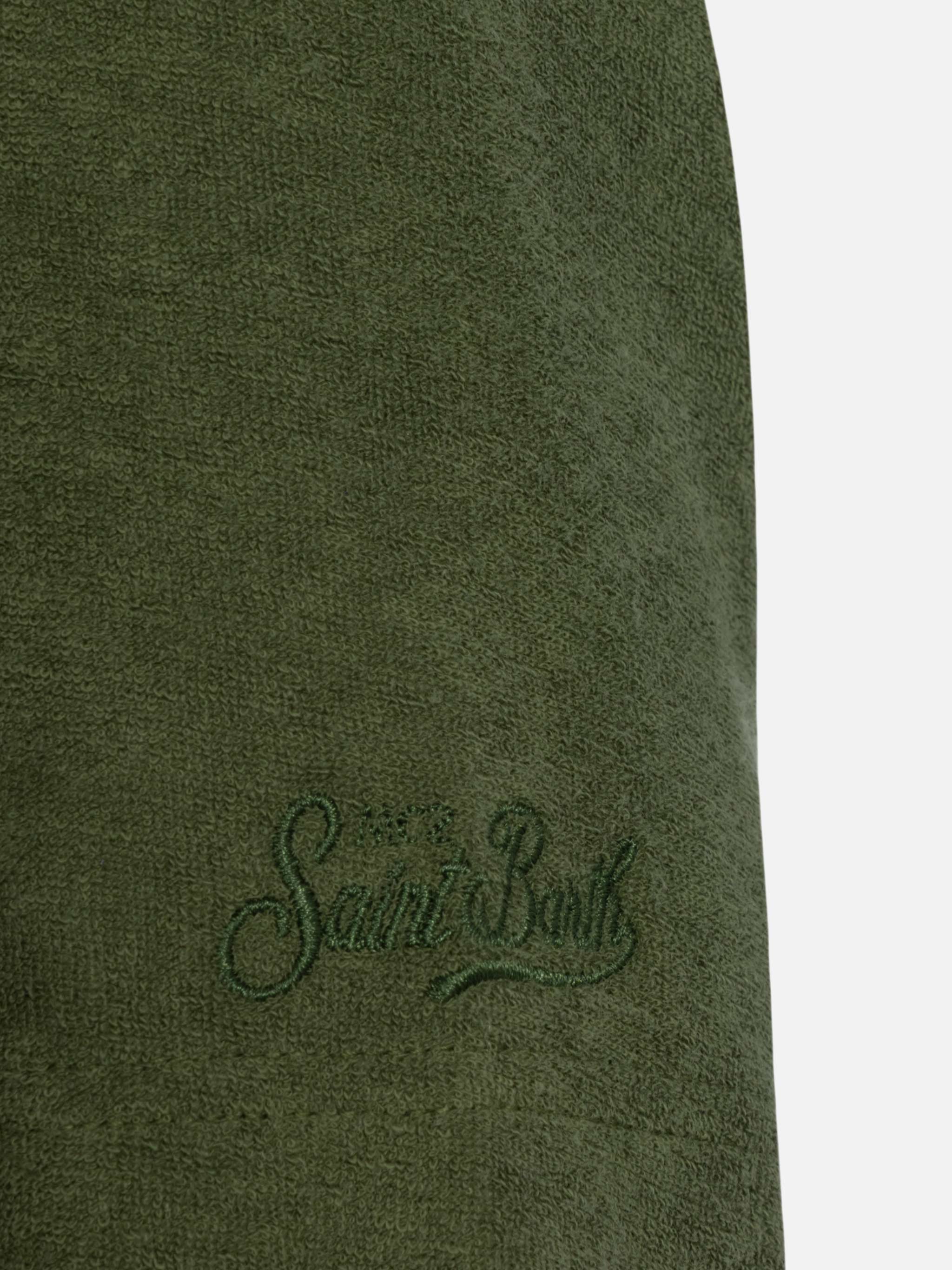 mc2-saint-barth-jeremy-polo-uomo-in-spugna-verde-militare-senza-bottoni image 7