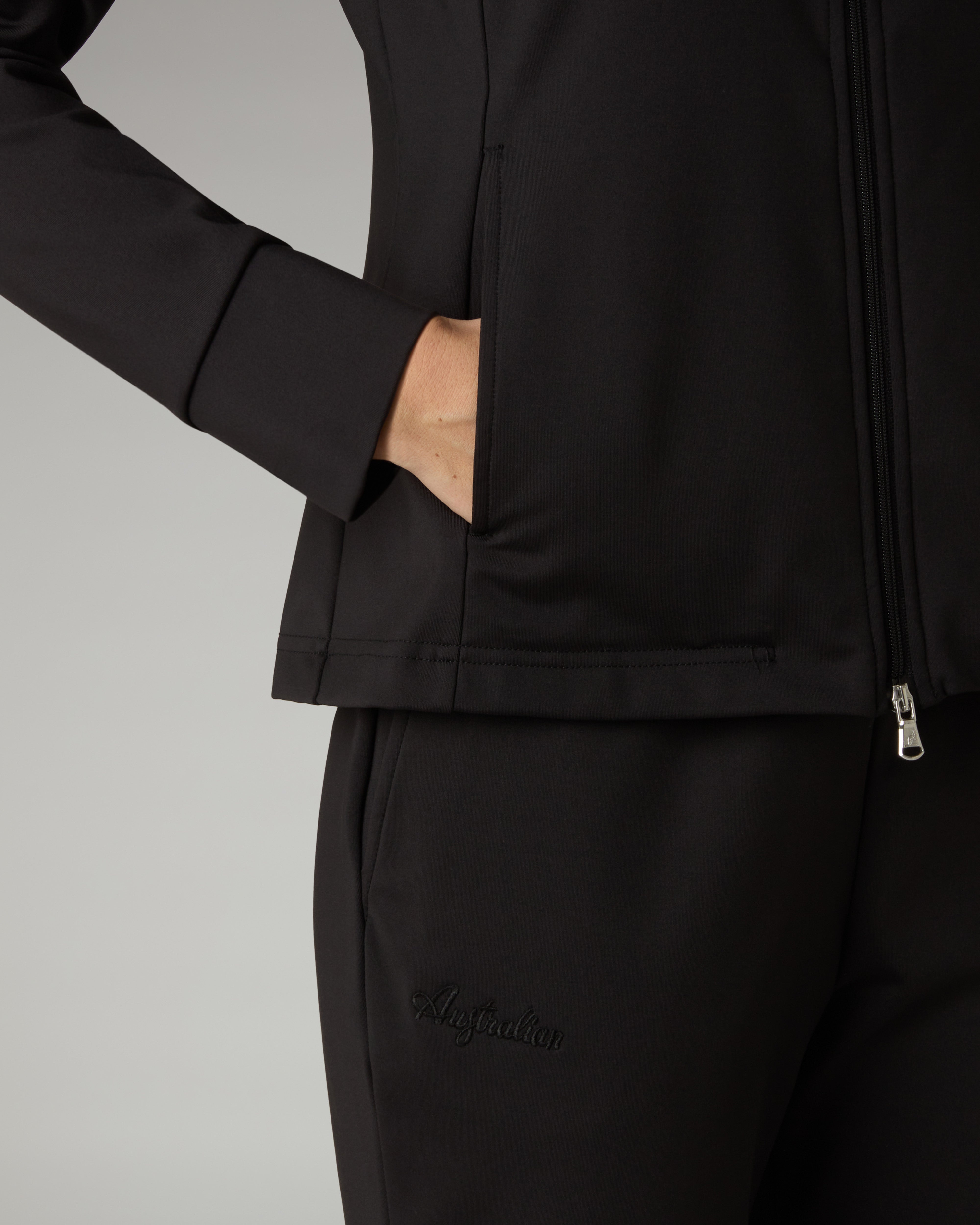 australian-essential-tracksuit-in-tessuto-silky-touch-nero-made-in-italy image 5