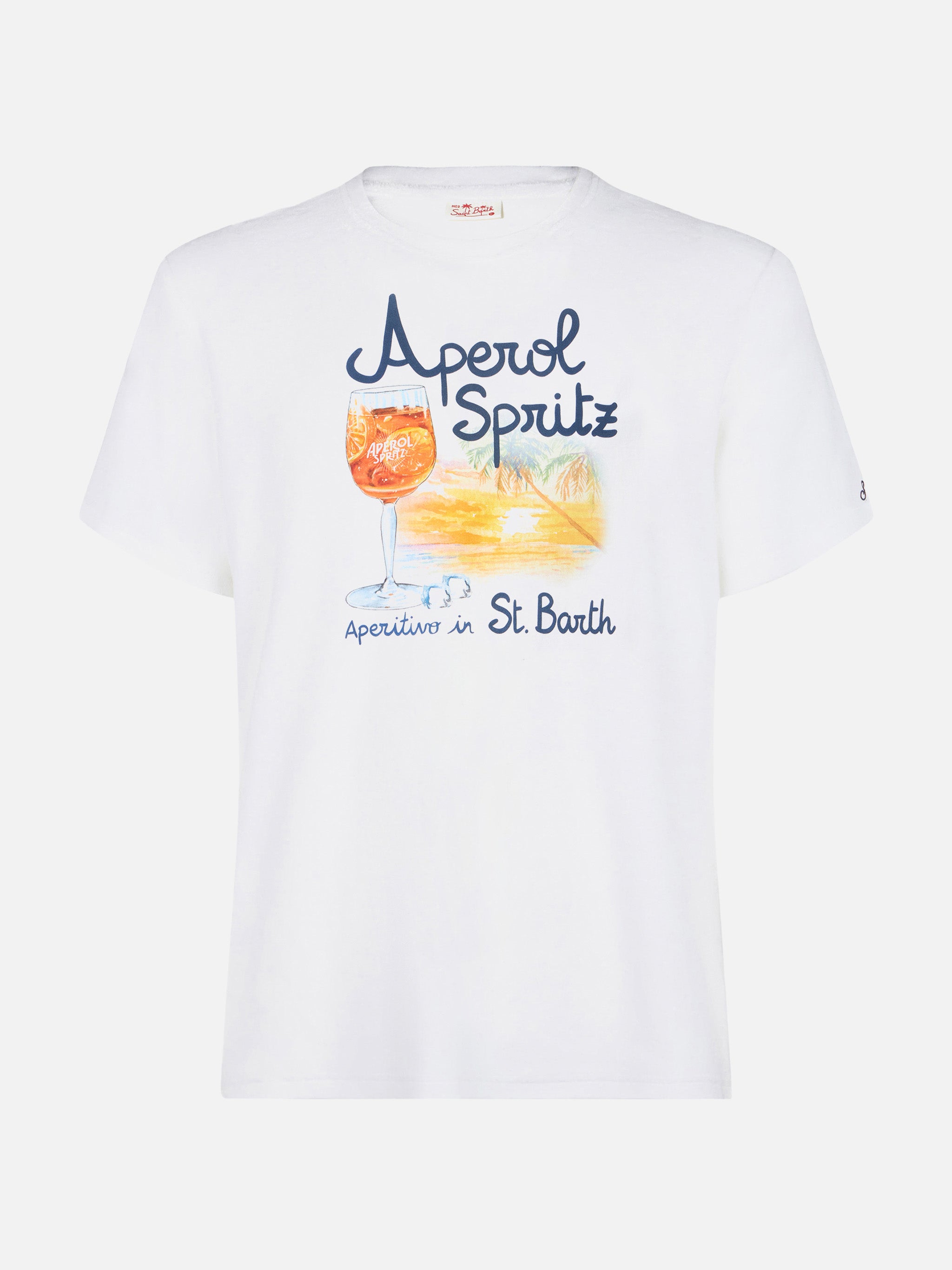 mc2-saint-barth-t-shirt-uomo-aperol-spritz-venice-special-edition-bianca image 1