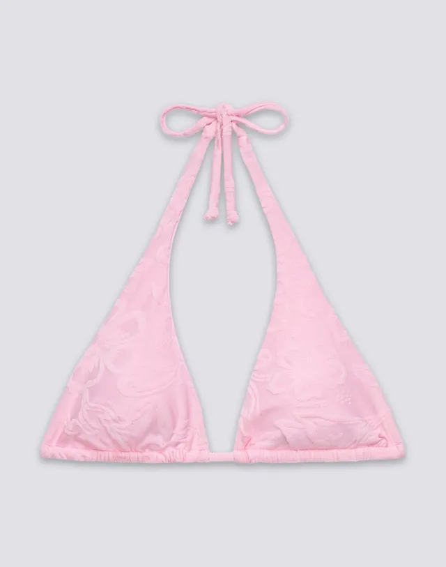 sundek-hila-top-bikini-a-triangolo-americano-in-spugna-jacquard-floreale-sk23 image 1
