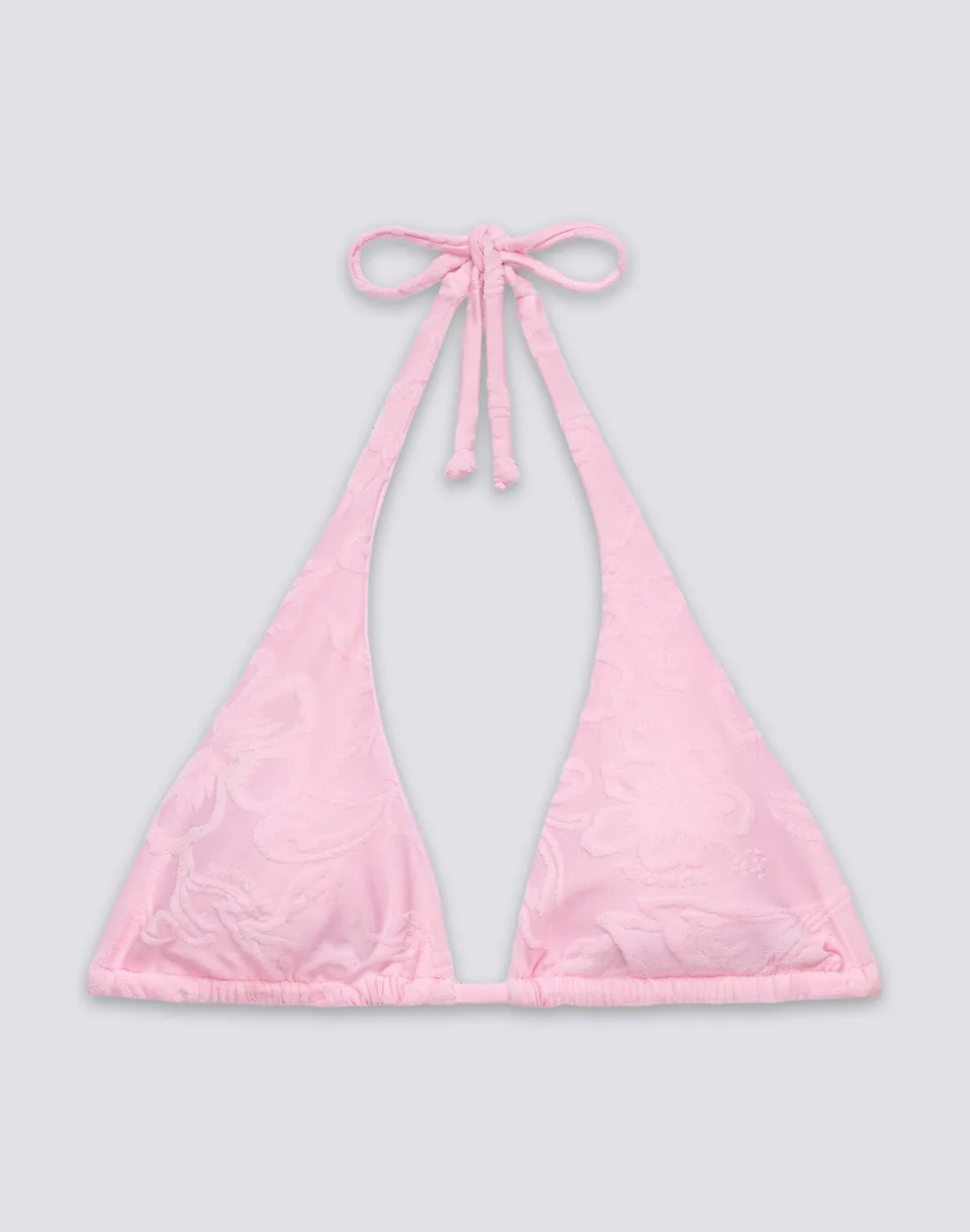 sundek-hila-top-bikini-a-triangolo-americano-in-spugna-jacquard-floreale-sk23 image 1