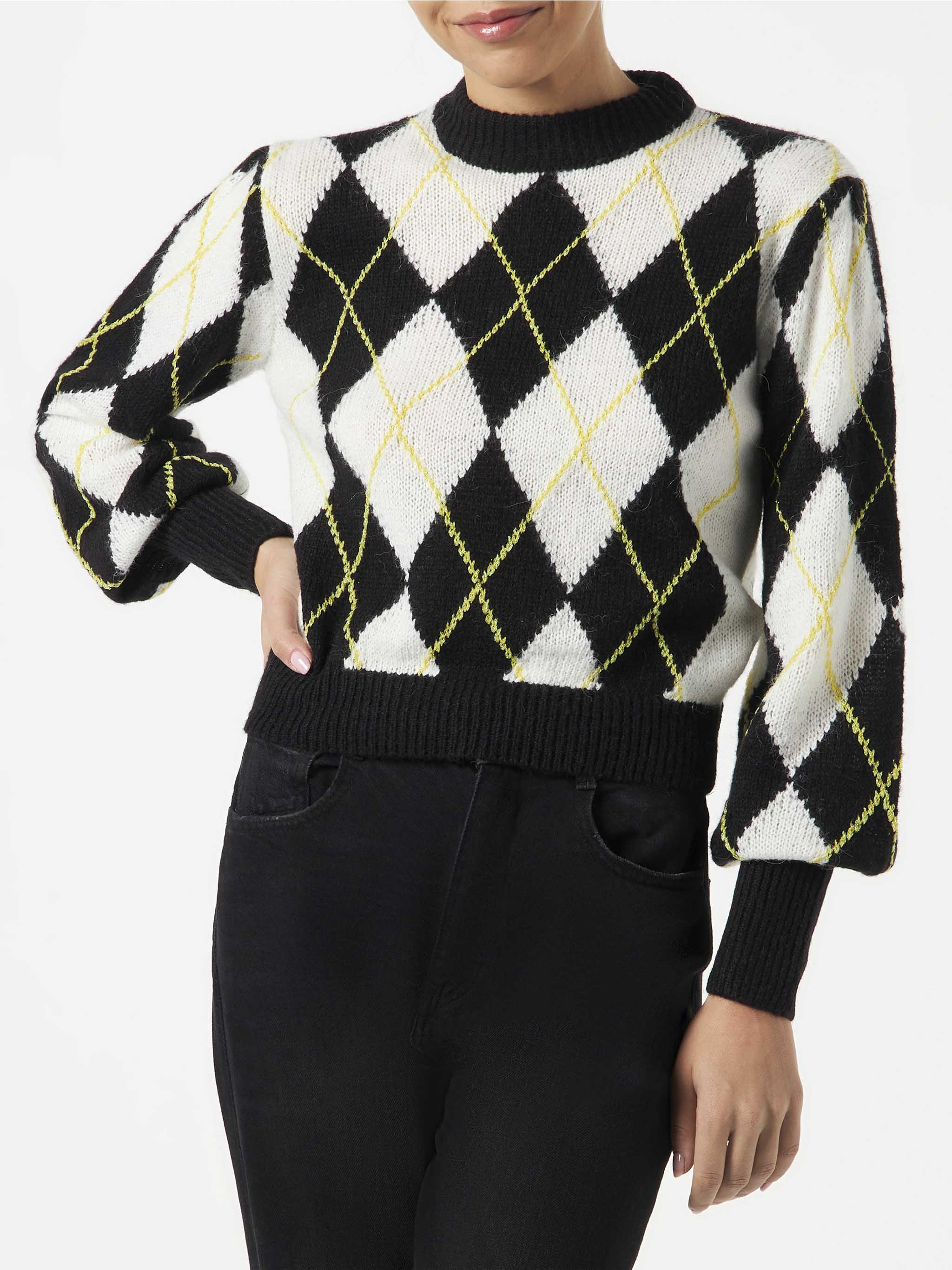 mc2-saint-barth-maglione-bloom-soft-con-fantasia-argyle-bianco-e-grigio image 1