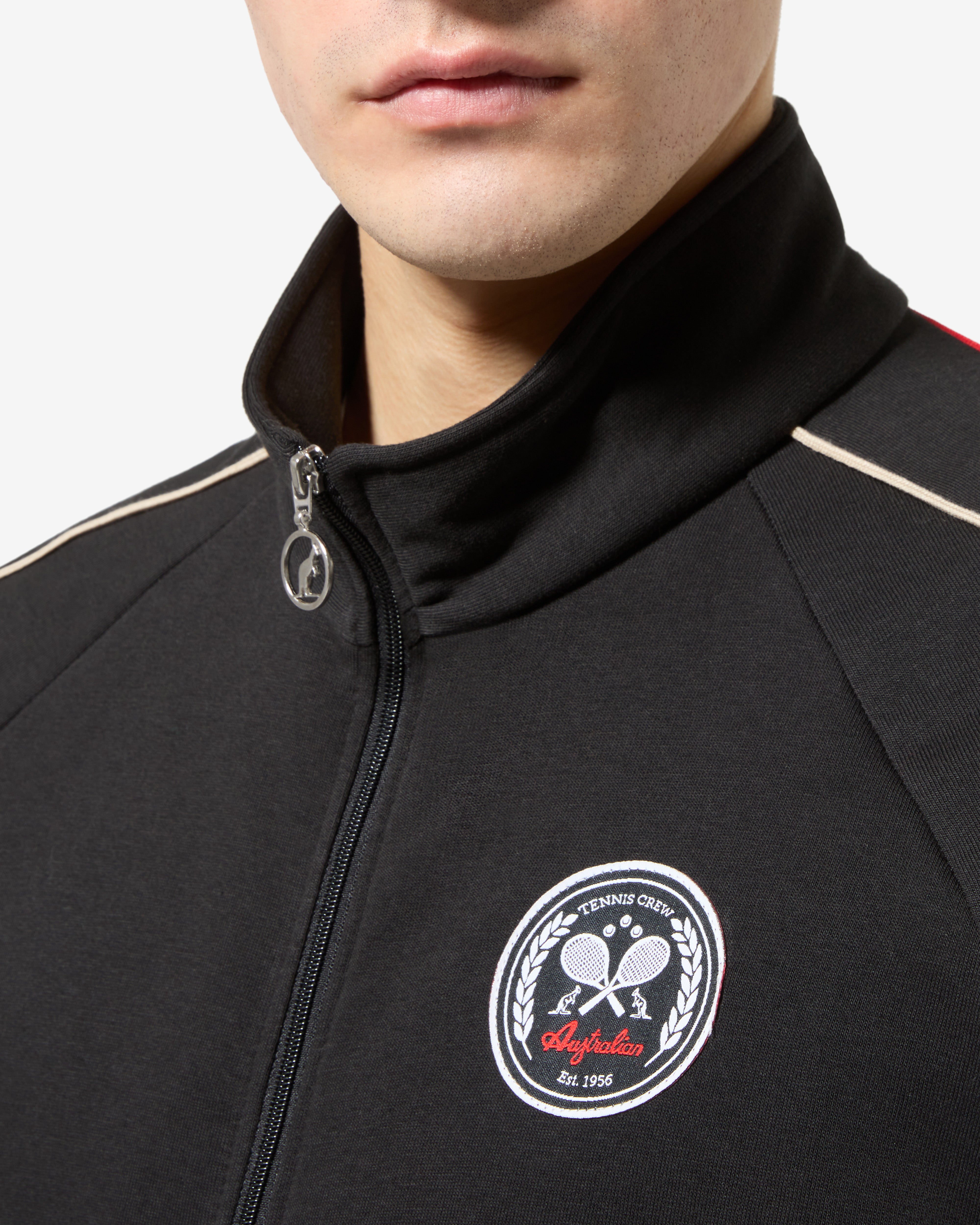 australian-tennis-crew-track-jacket-giacca-sportiva-nera image 4