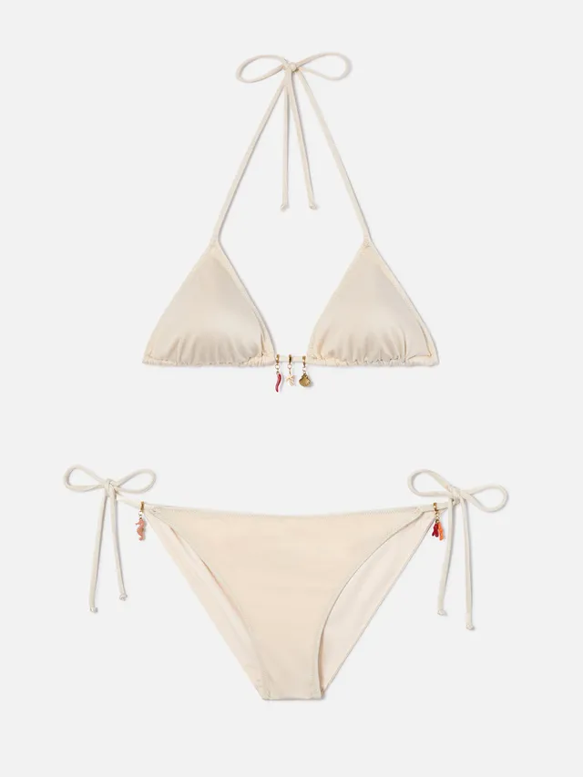 bikini-mc2-saint-barth-leah-virgo-glossy-finish-beige-con-charms image 1