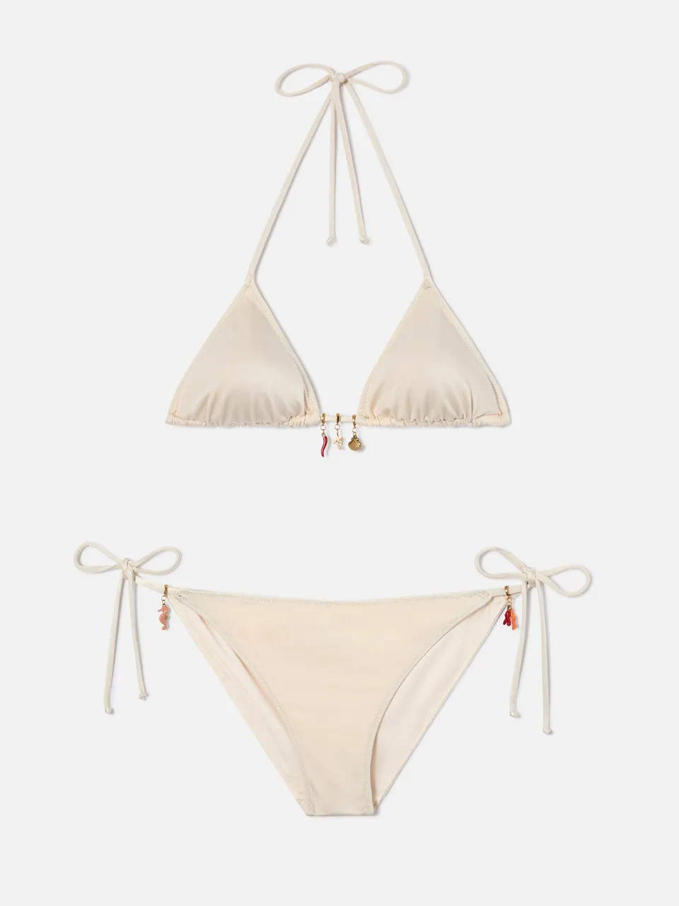 bikini-mc2-saint-barth-leah-virgo-glossy-finish-beige-con-charms image 1