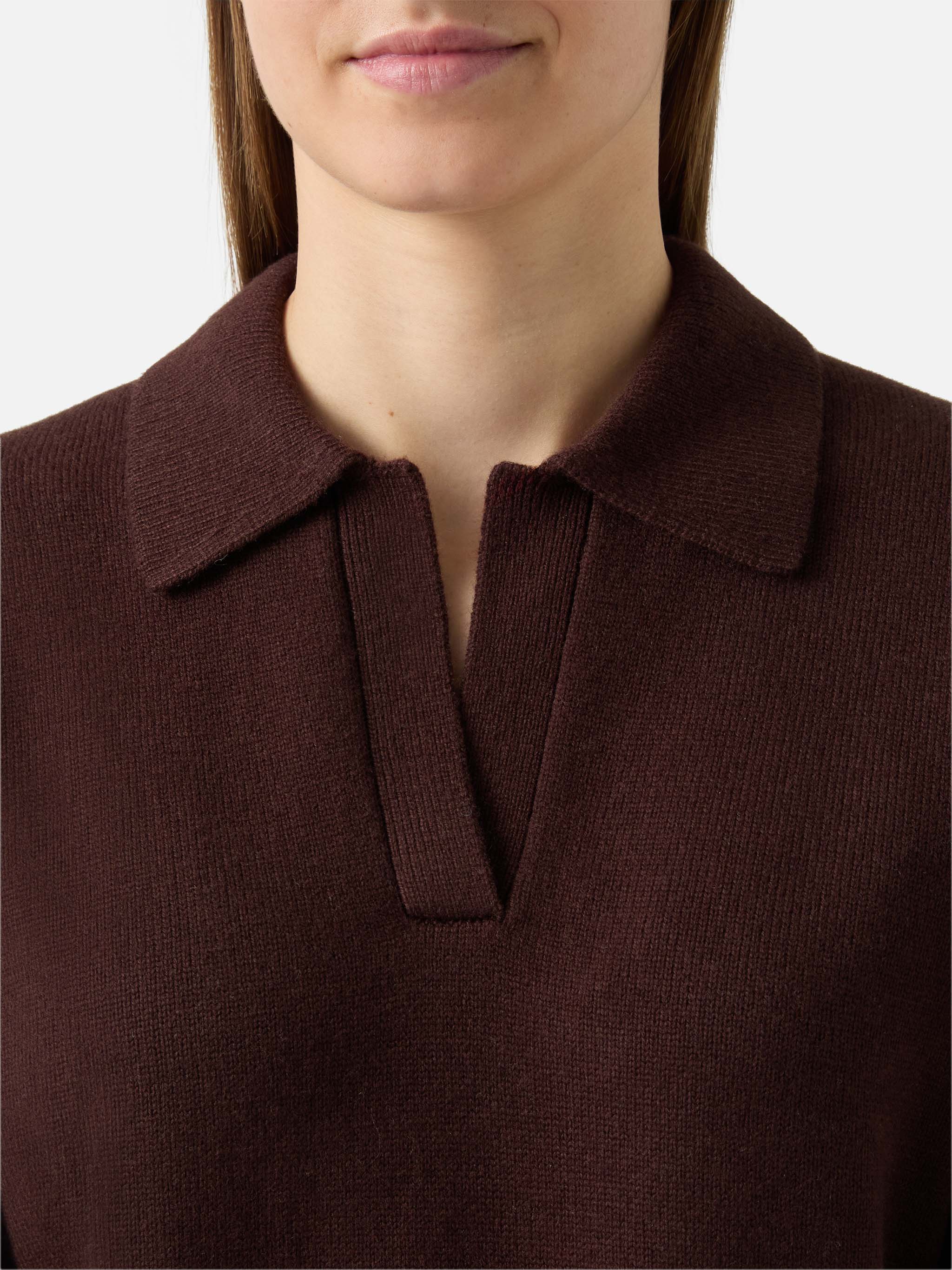 mc2-saint-barth-eze-maglione-polo-donna-marrone-100-lana image 2