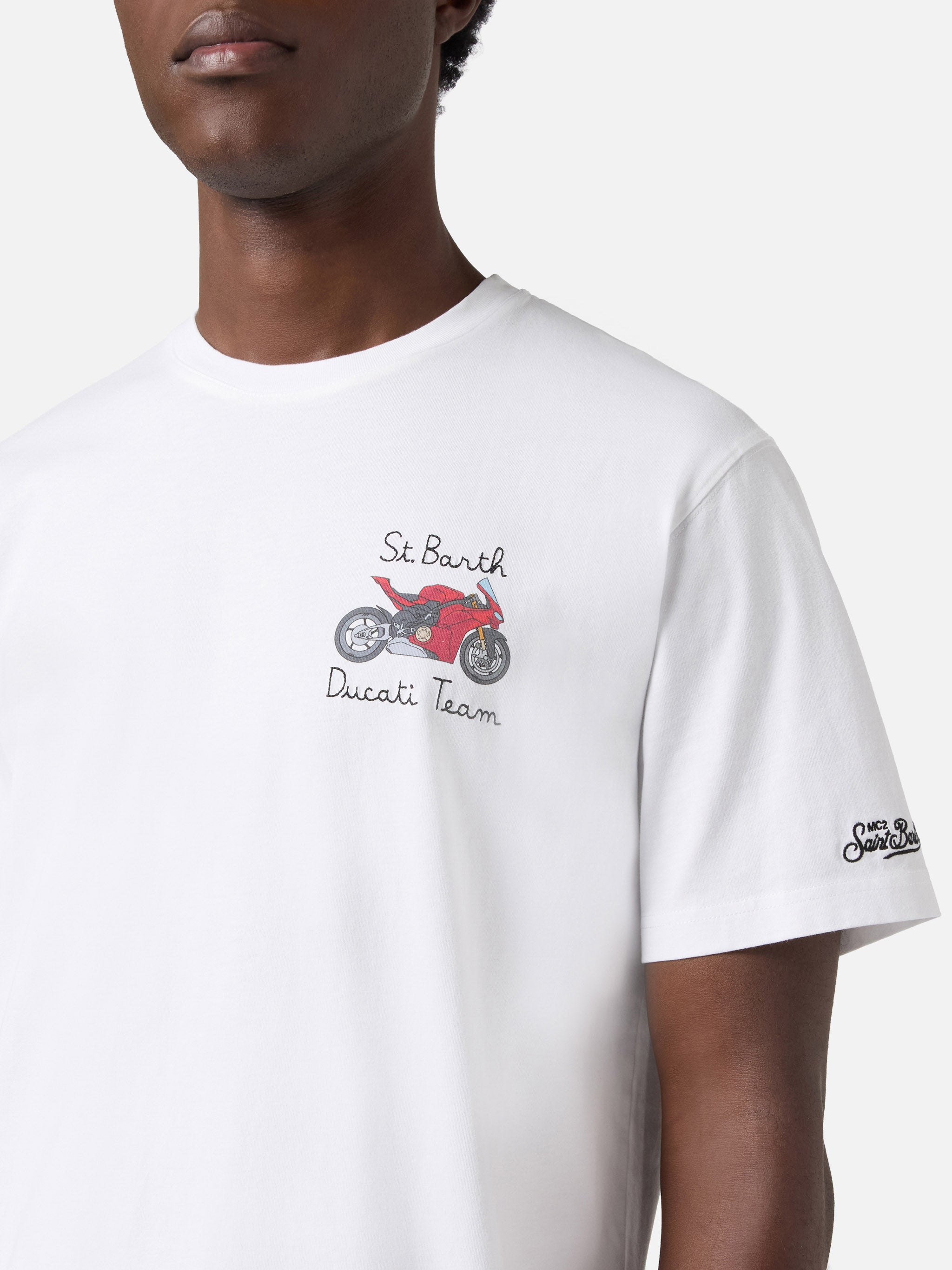 mc2-saint-barth-portofino-t-shirt-bianca-ducati-team-special-edition-uomo image 2
