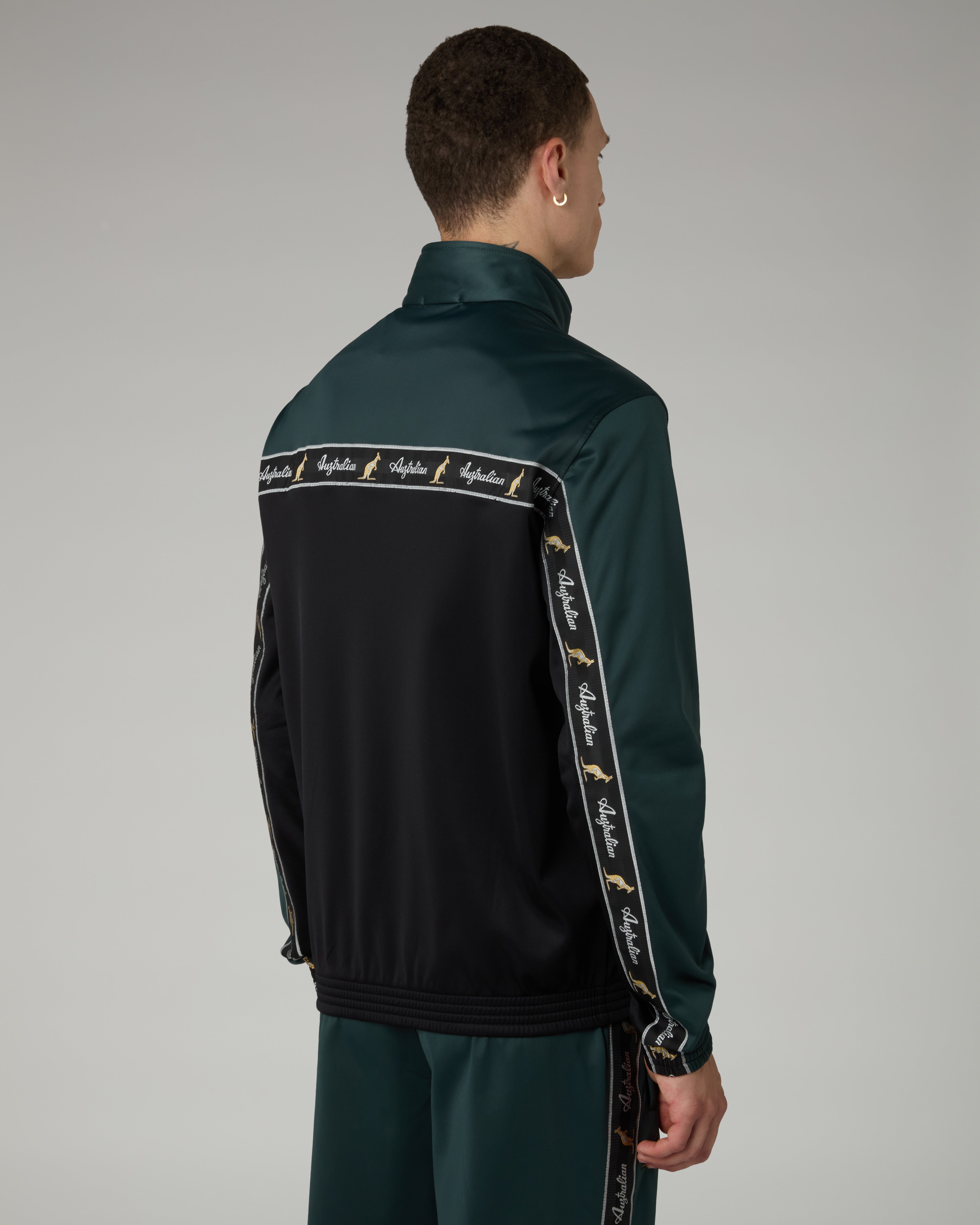 australian-duo-track-jacket-verde-bosco-giacca-acetato-full-zip image 3