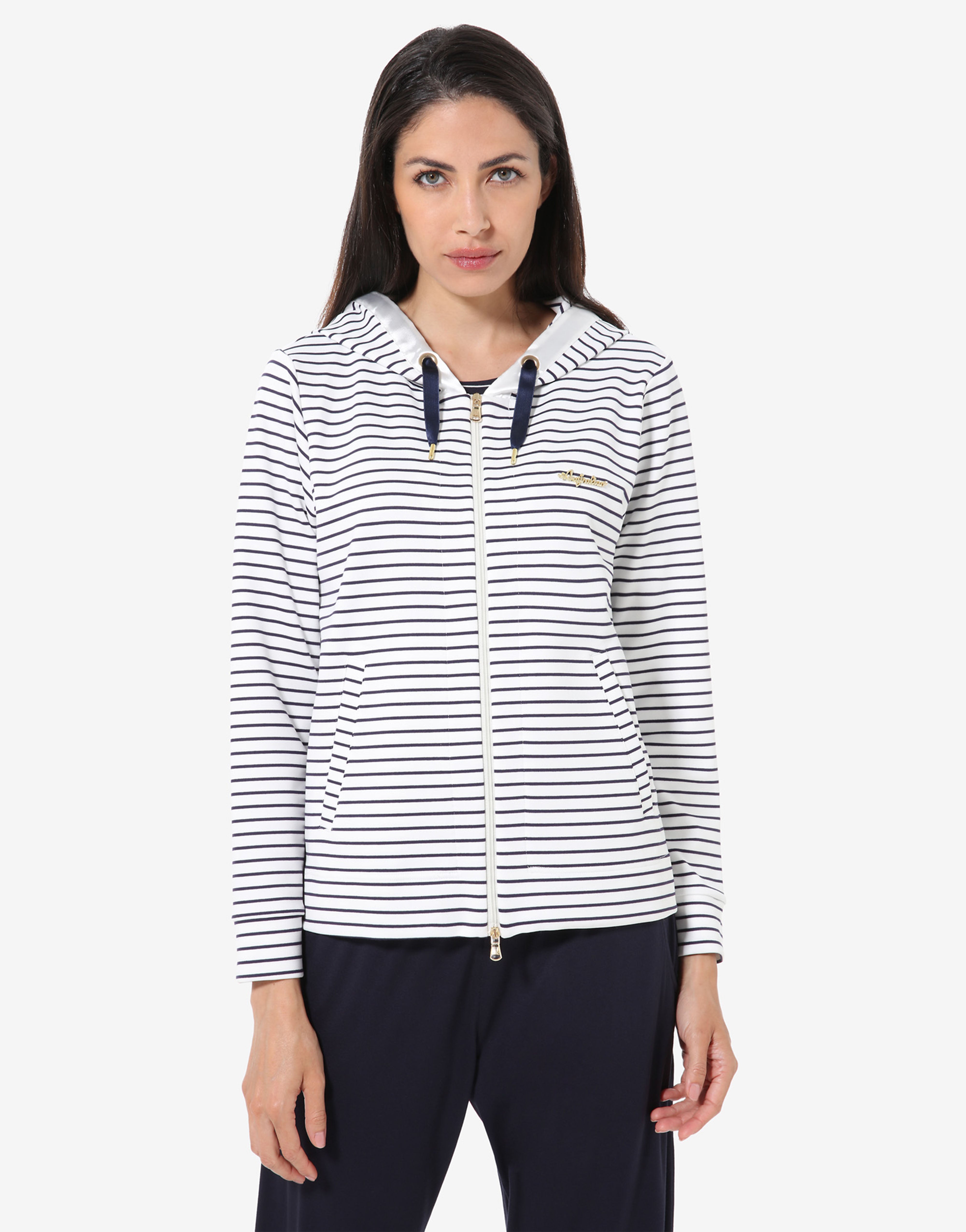 australian-striped-tracksuit-tuta-poliviscosa-blu-navy-con-cappuccio image 5