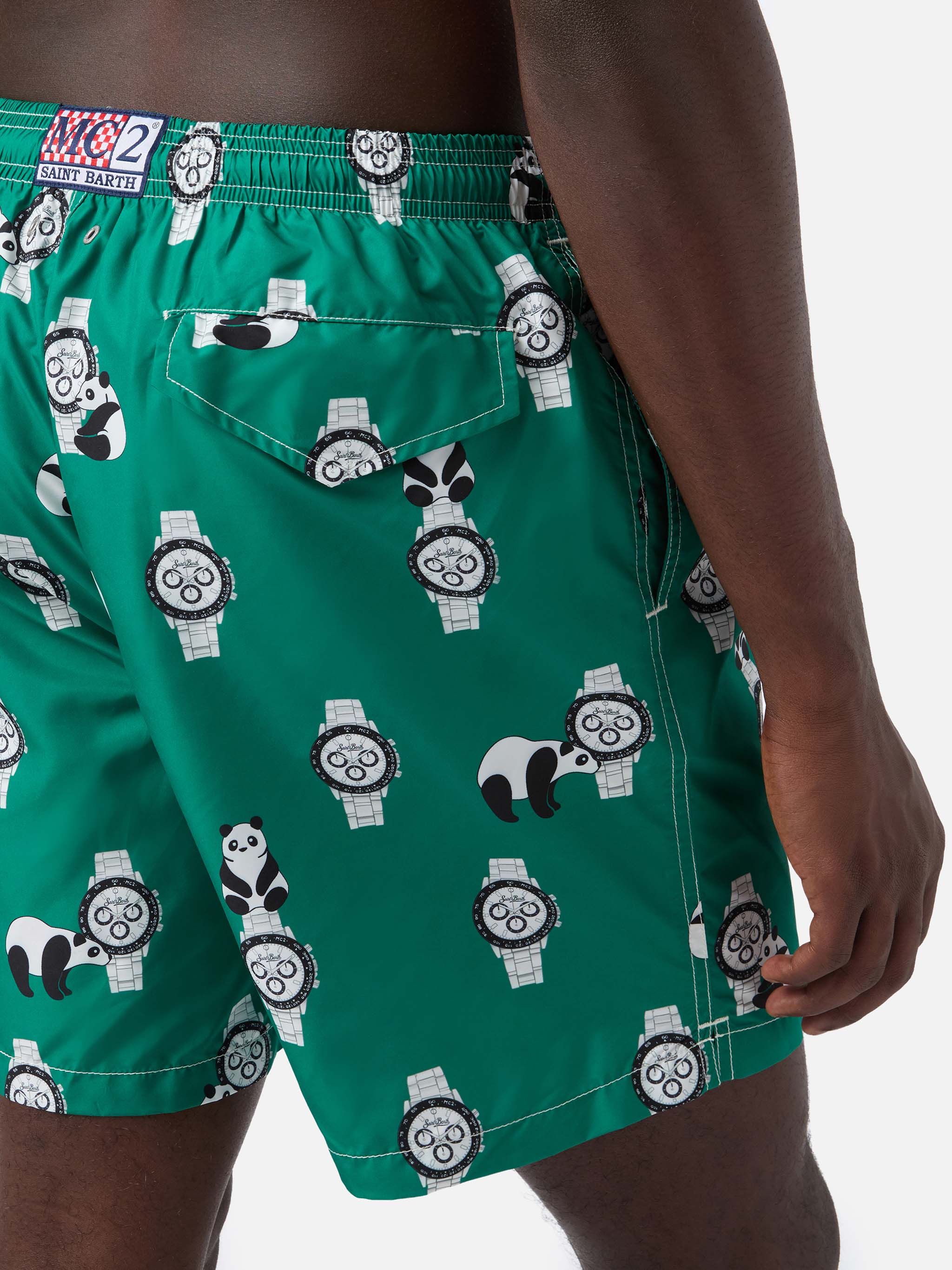 mc2-saint-barth-lighting-costume-uomo-verde-stampa-panda-orologi image 6