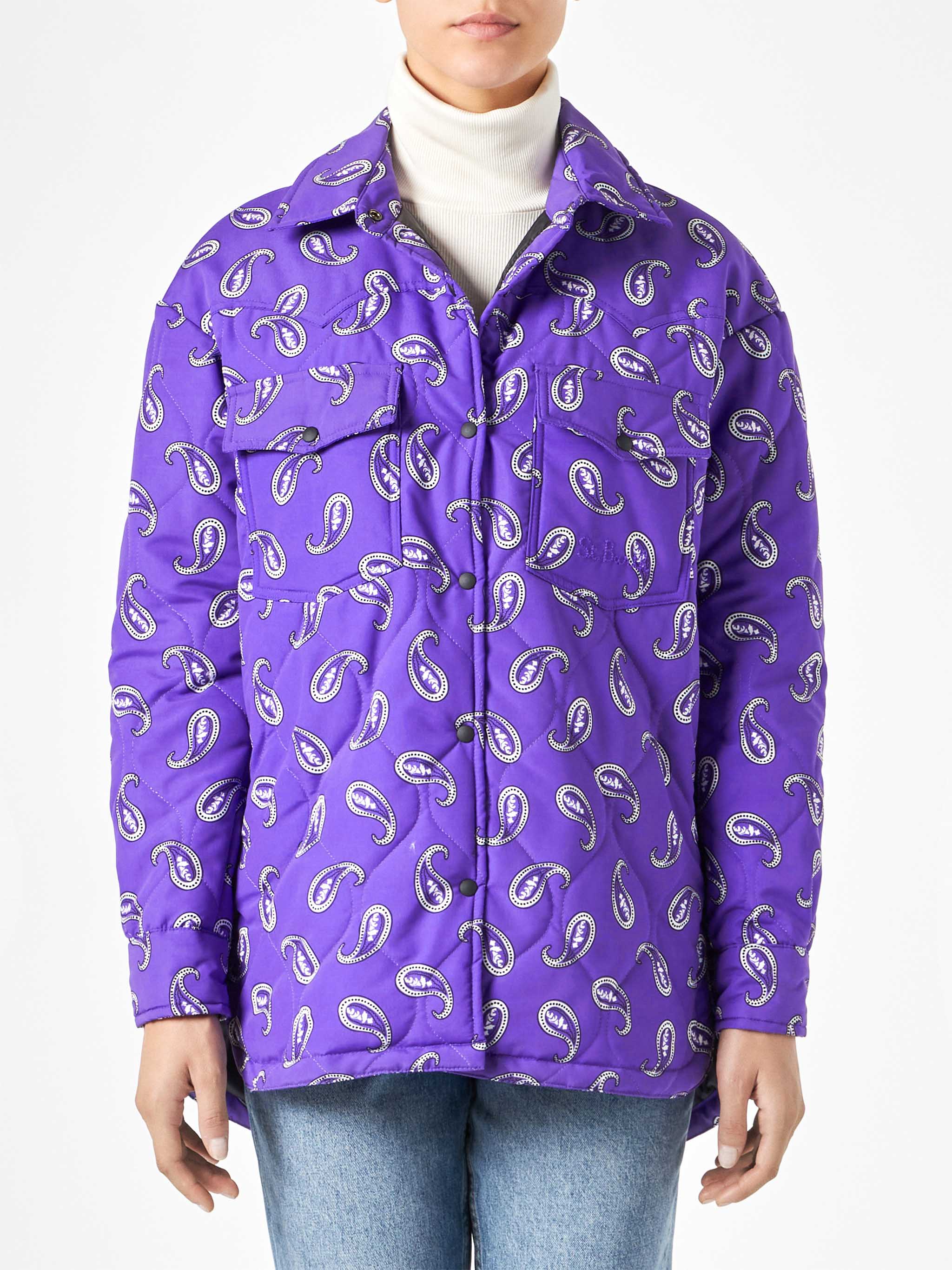 mc2-saint-barth-giacca-kimmy-donna-trapuntata-viola-paisley-oversize image 1