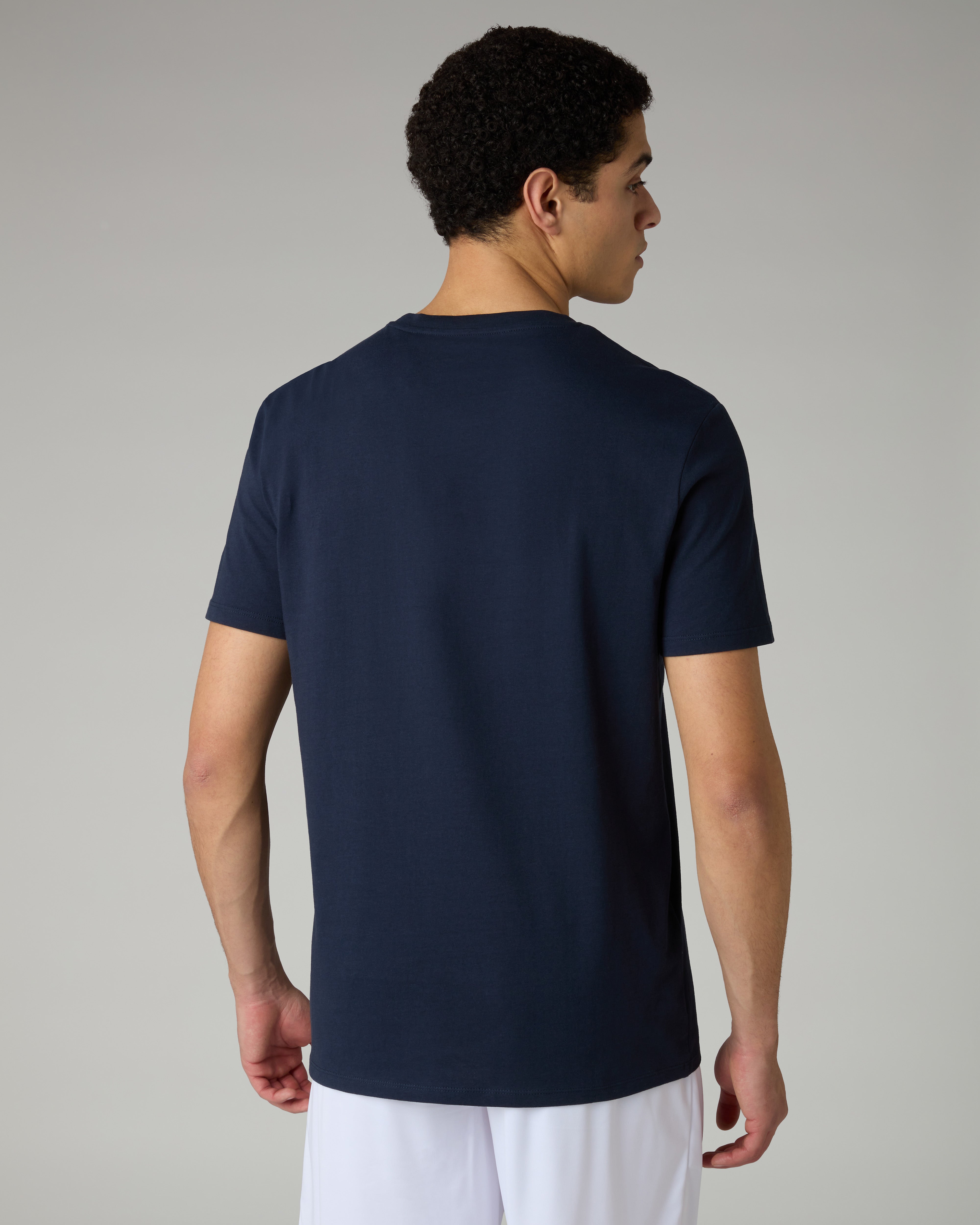 australian-t-shirt-in-cotone-blu-navy-stampa-petto image 3