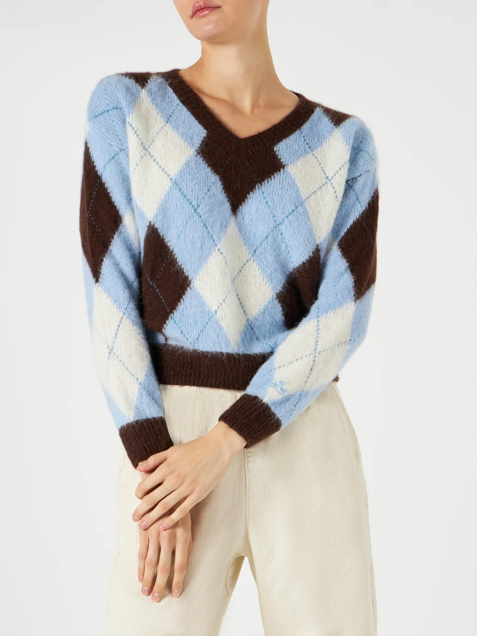 mc2-saint-barth-maglione-annecy-soft-crop-donna-fantasia-rombi-multicolore image 1