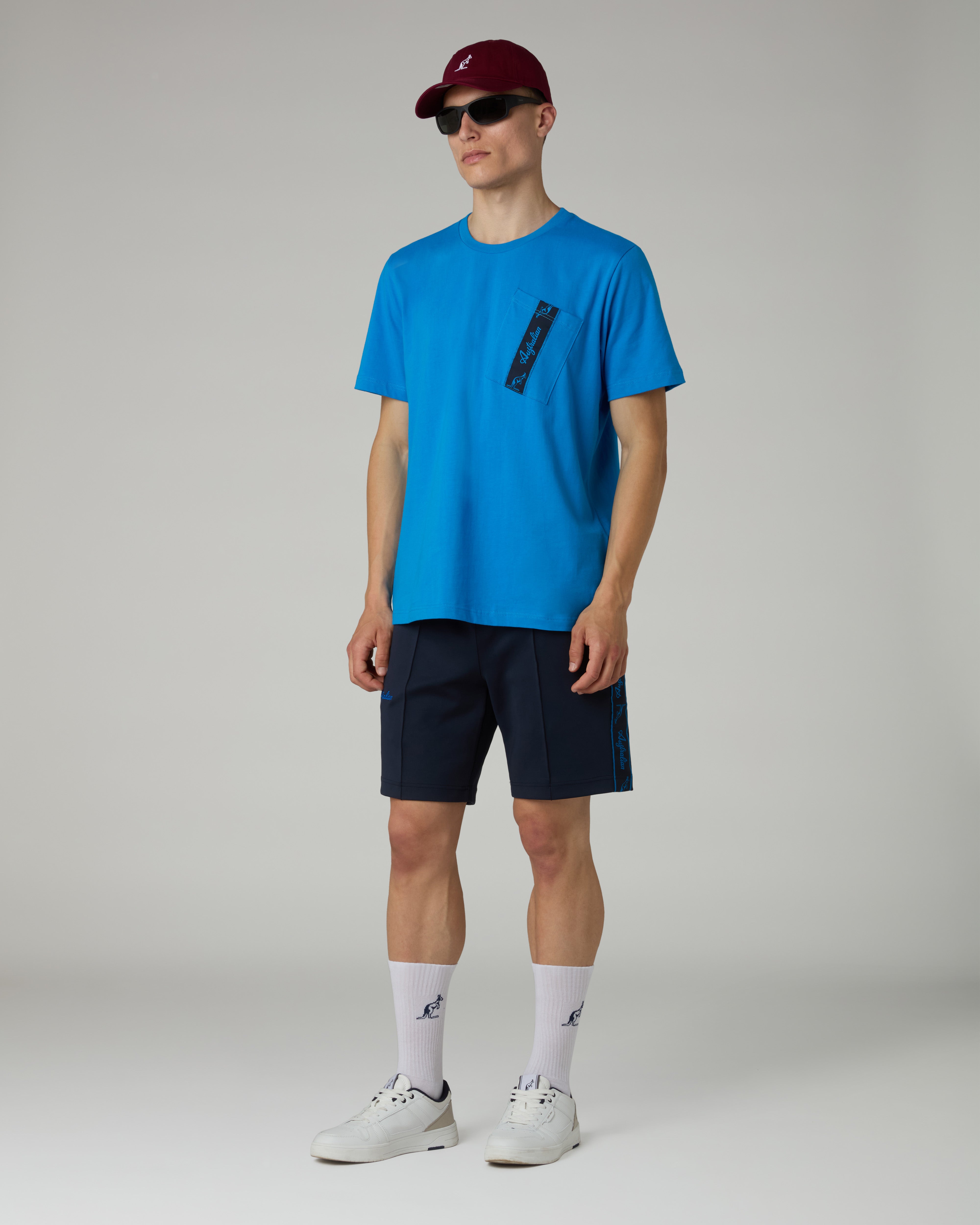 australian-pocket-t-shirt-maglietta-cotone-blu-capri-made-in-italy image 2