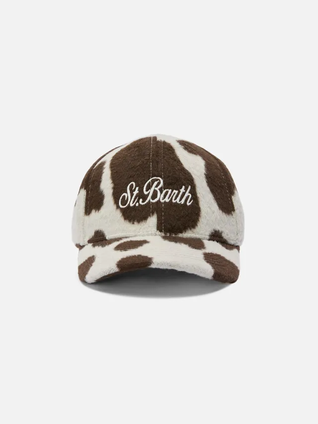 mc2-saint-barth-cappello-baseball-felt-con-visiera-in-stampa-muccata image 1