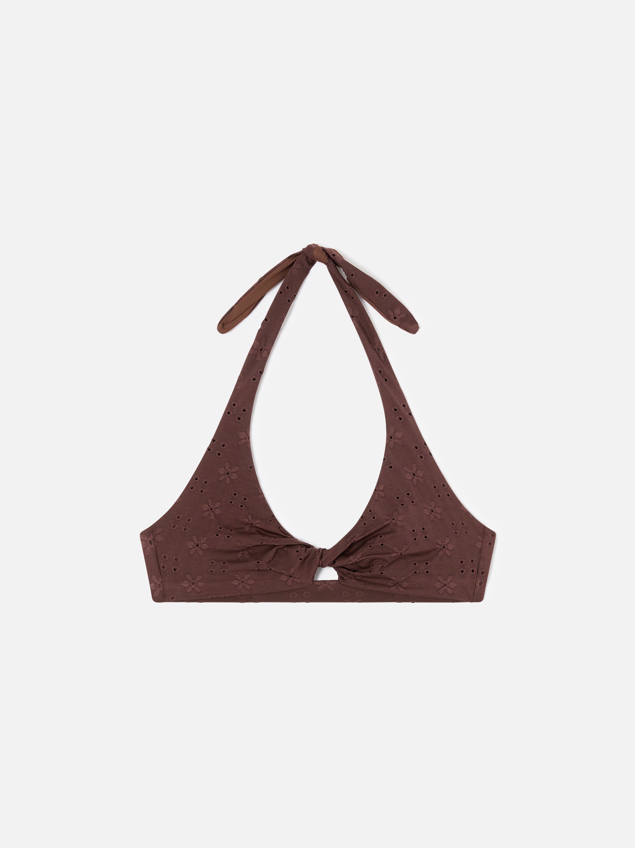 mc2-saint-barth-top-bikini-leda-bralette-sangallo-marrone-cut-out image 1