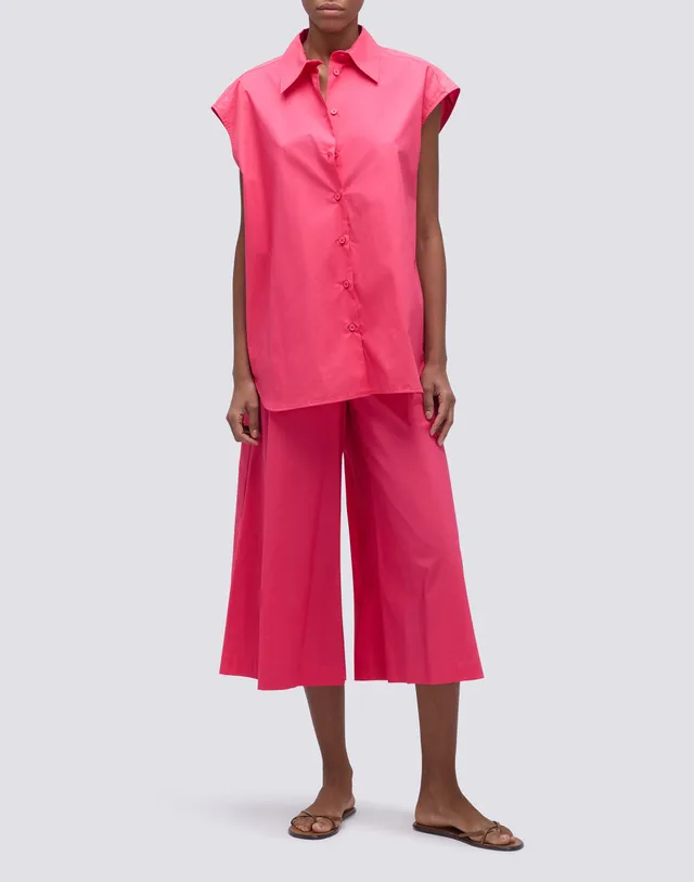 sundek-pantaloni-palazzo-donna-in-popeline-vita-semi-elastica-con-culotte image 1