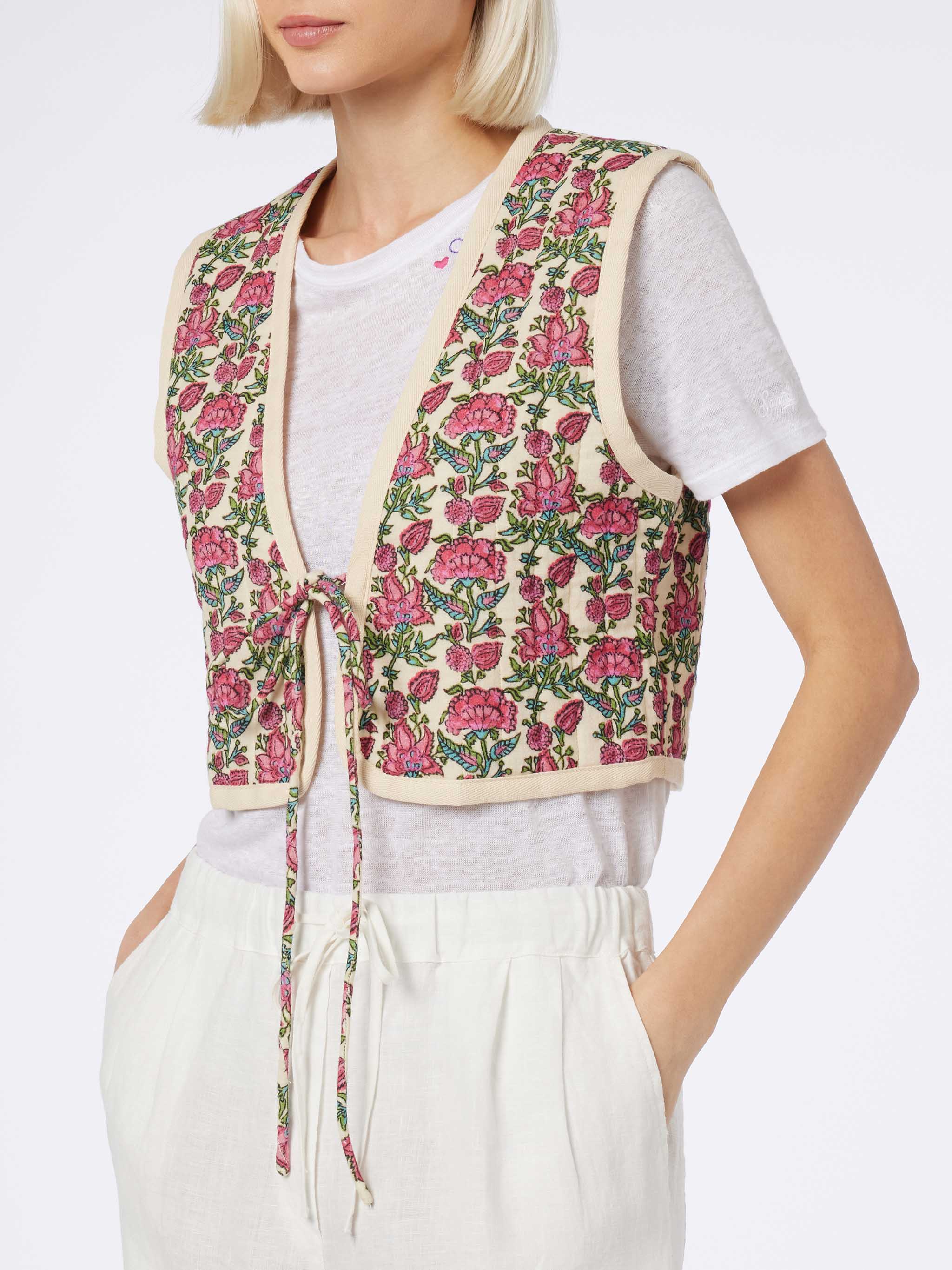 mc2-saint-barth-gilet-shilo-imbottito-double-face-con-stampa-floreale image 2