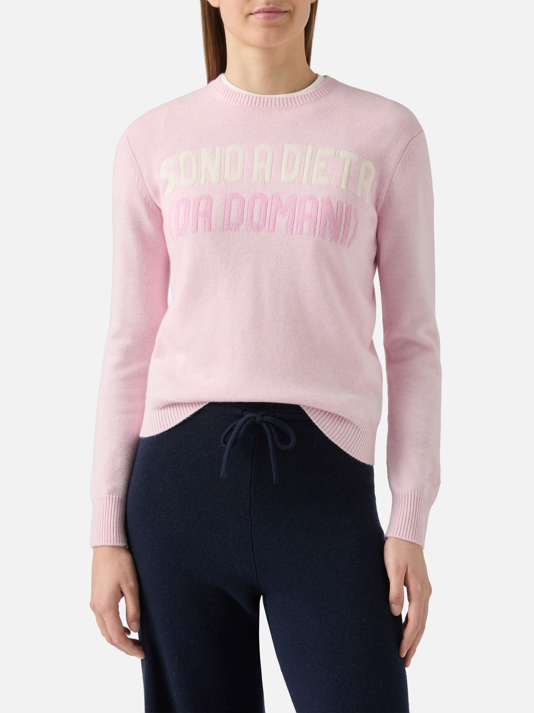 mc2-saint-barth-new-queen-maglione-donna-bianco-jacquard-sono-a-dieta image 1