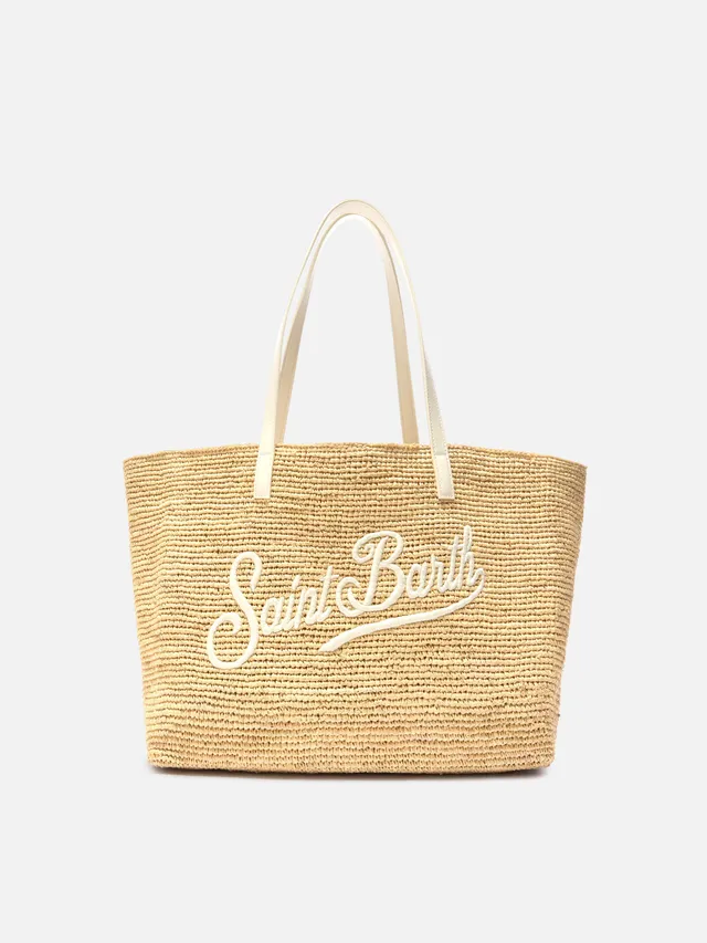 mc2-saint-barth-borsa-city-in-raffia-con-logo-avorio image 1