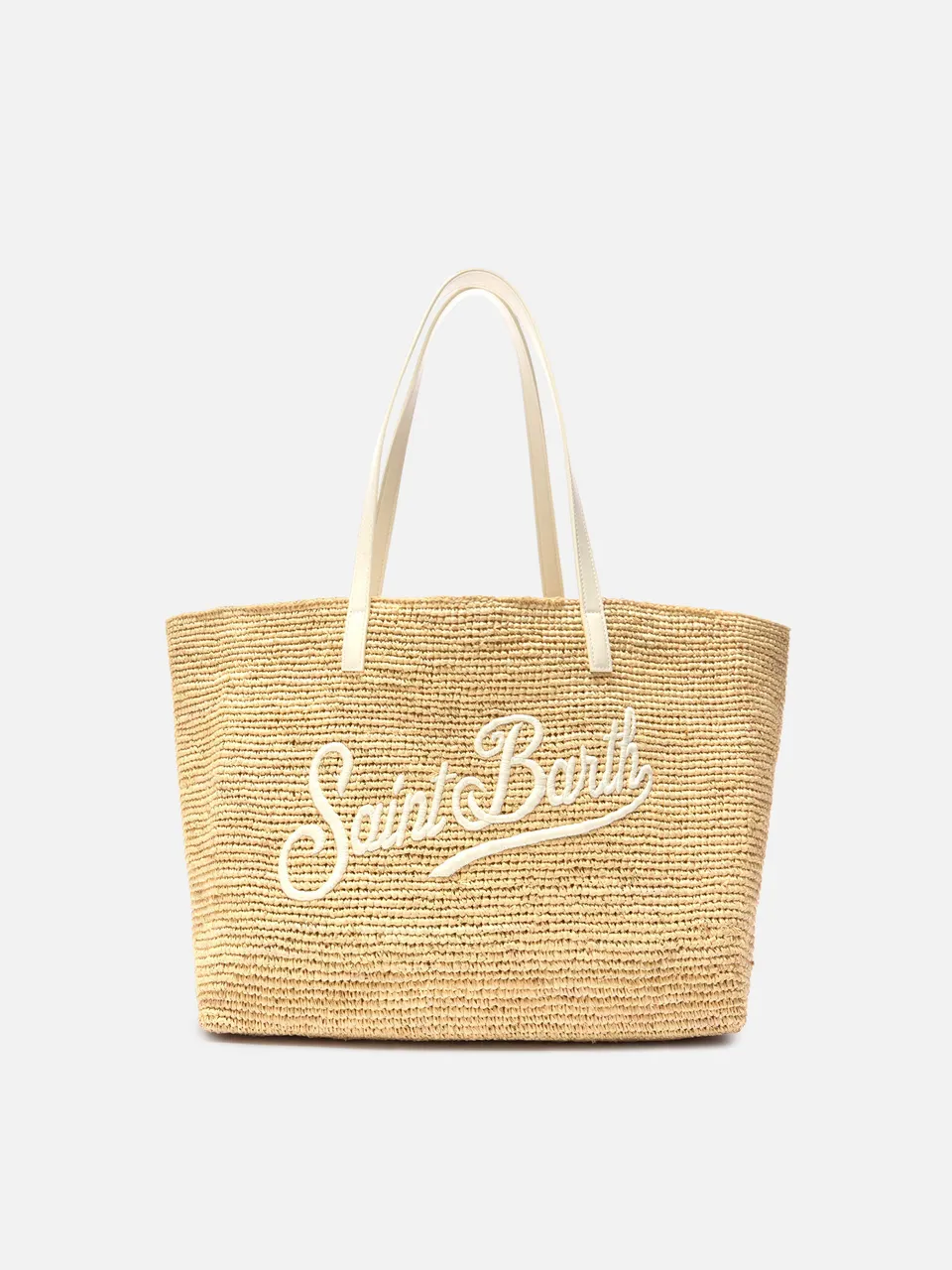 mc2-saint-barth-borsa-city-in-raffia-con-logo-avorio image 1