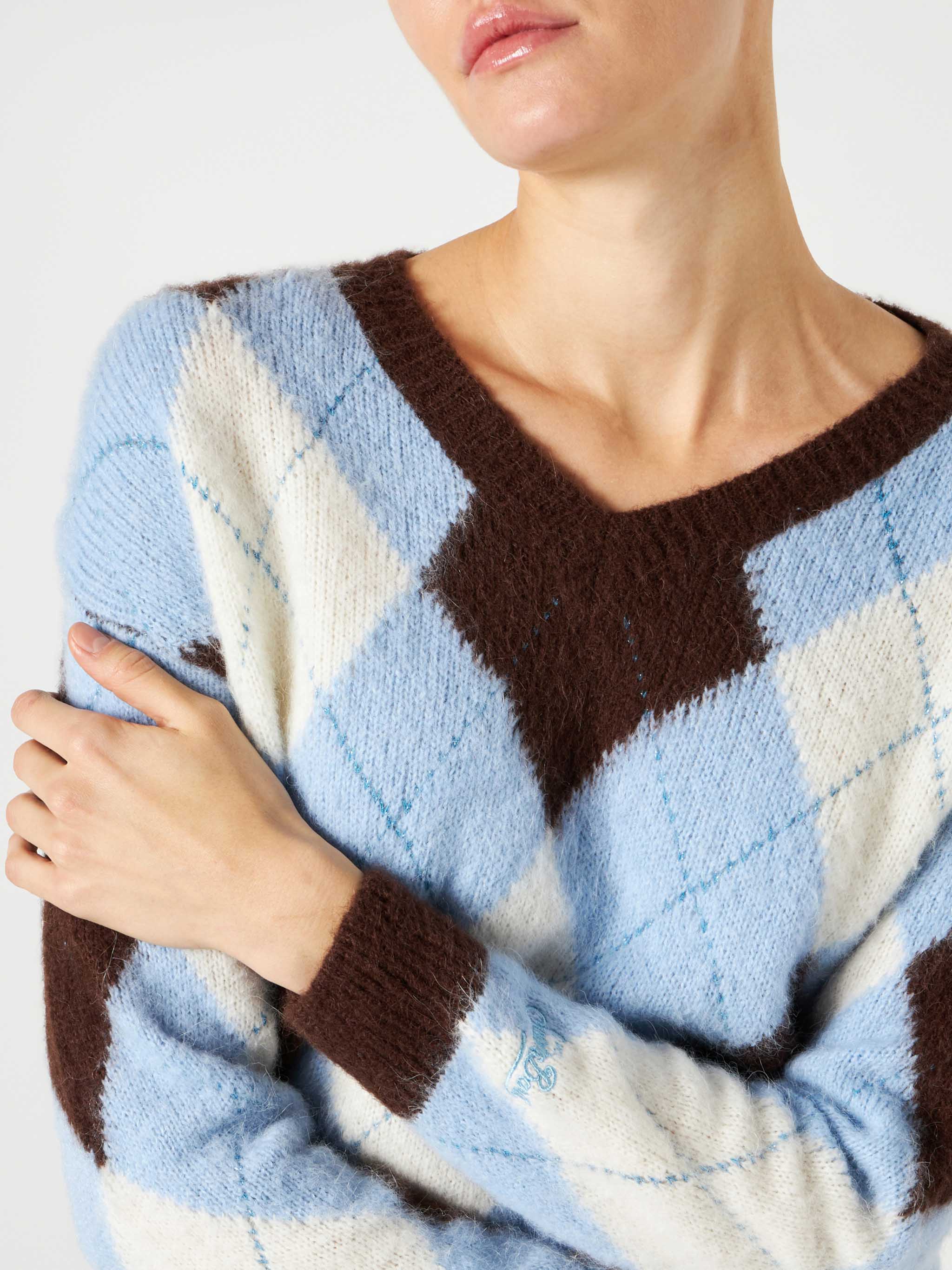mc2-saint-barth-maglione-annecy-soft-crop-donna-fantasia-rombi-multicolore image 3