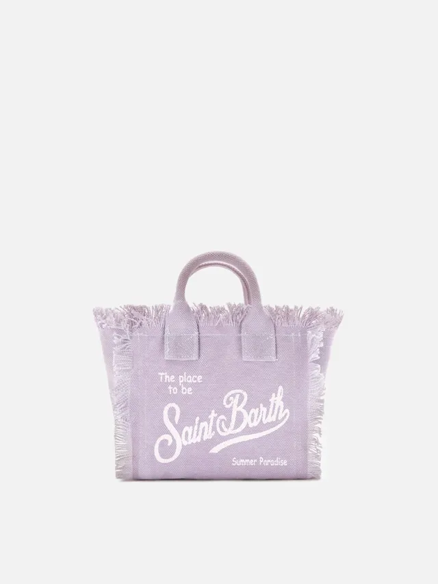 mc2-saint-barth-vanity-mini-borsa-canvas-lilla-con-frange image 1