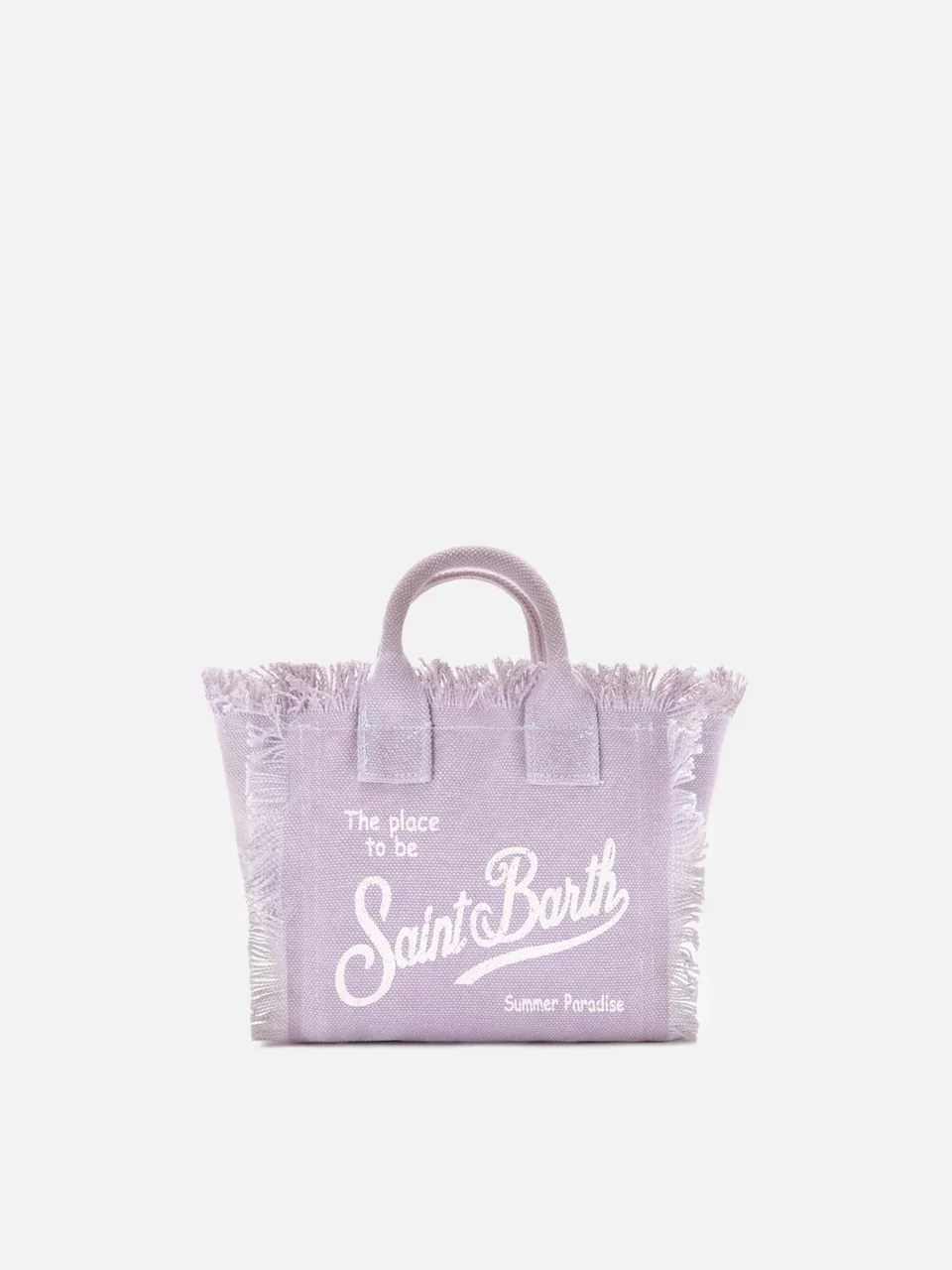 mc2-saint-barth-vanity-mini-borsa-canvas-lilla-con-frange image 1