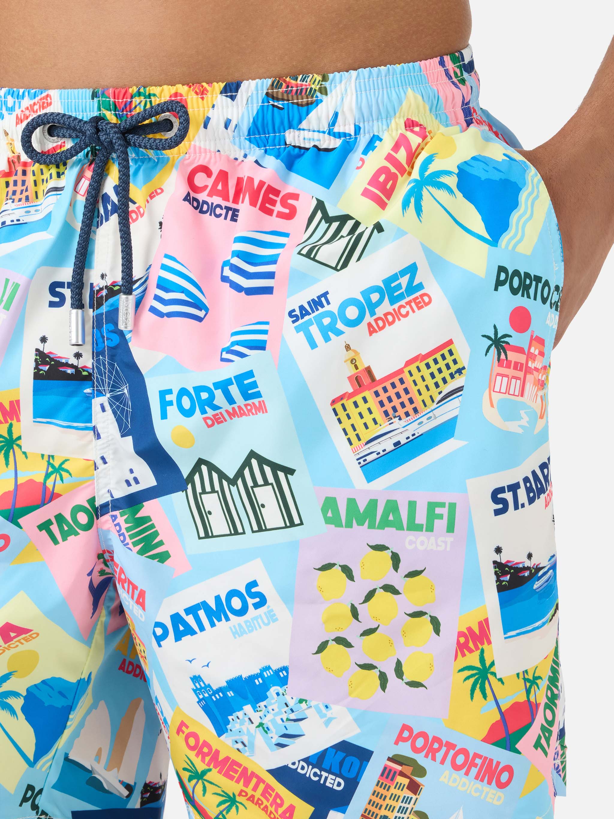 mc2-saint-barth-costume-mare-uomo-lighting-stampa-cartoline-multicolore image 4