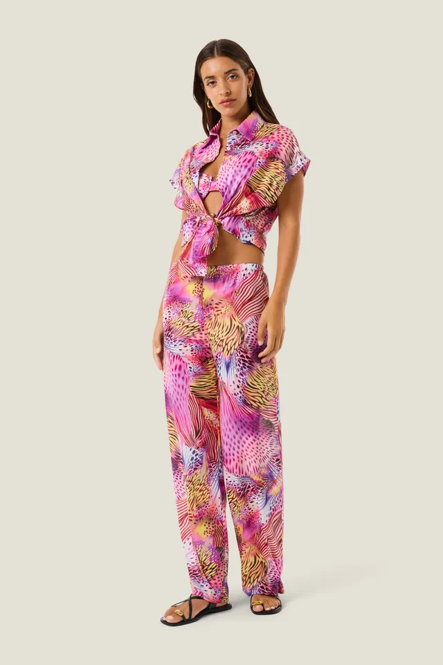 4giveness-pantalone-pink-butterfly-cover-up-donna image 1