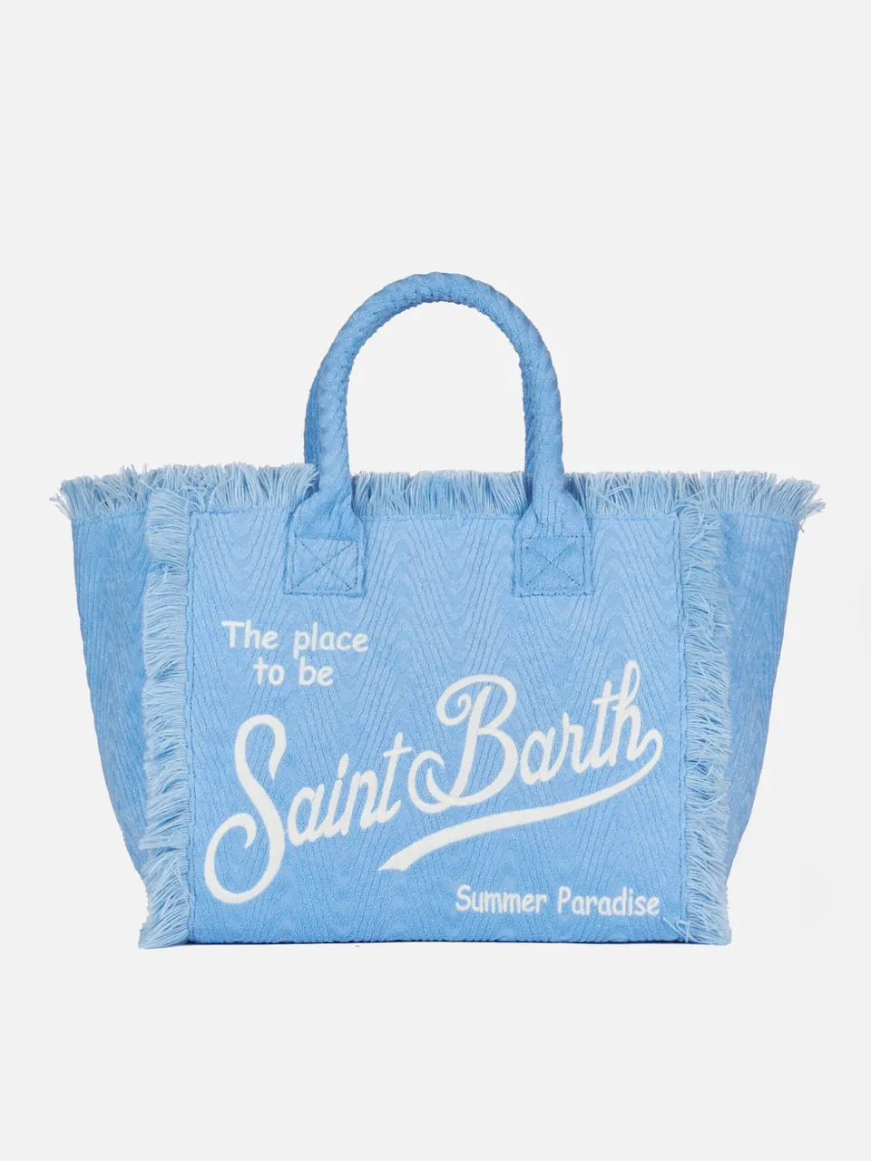 mc2-saint-barth-vanity-sponge-borsa-spalla-azzurra-in-spugna-rilievo image 1