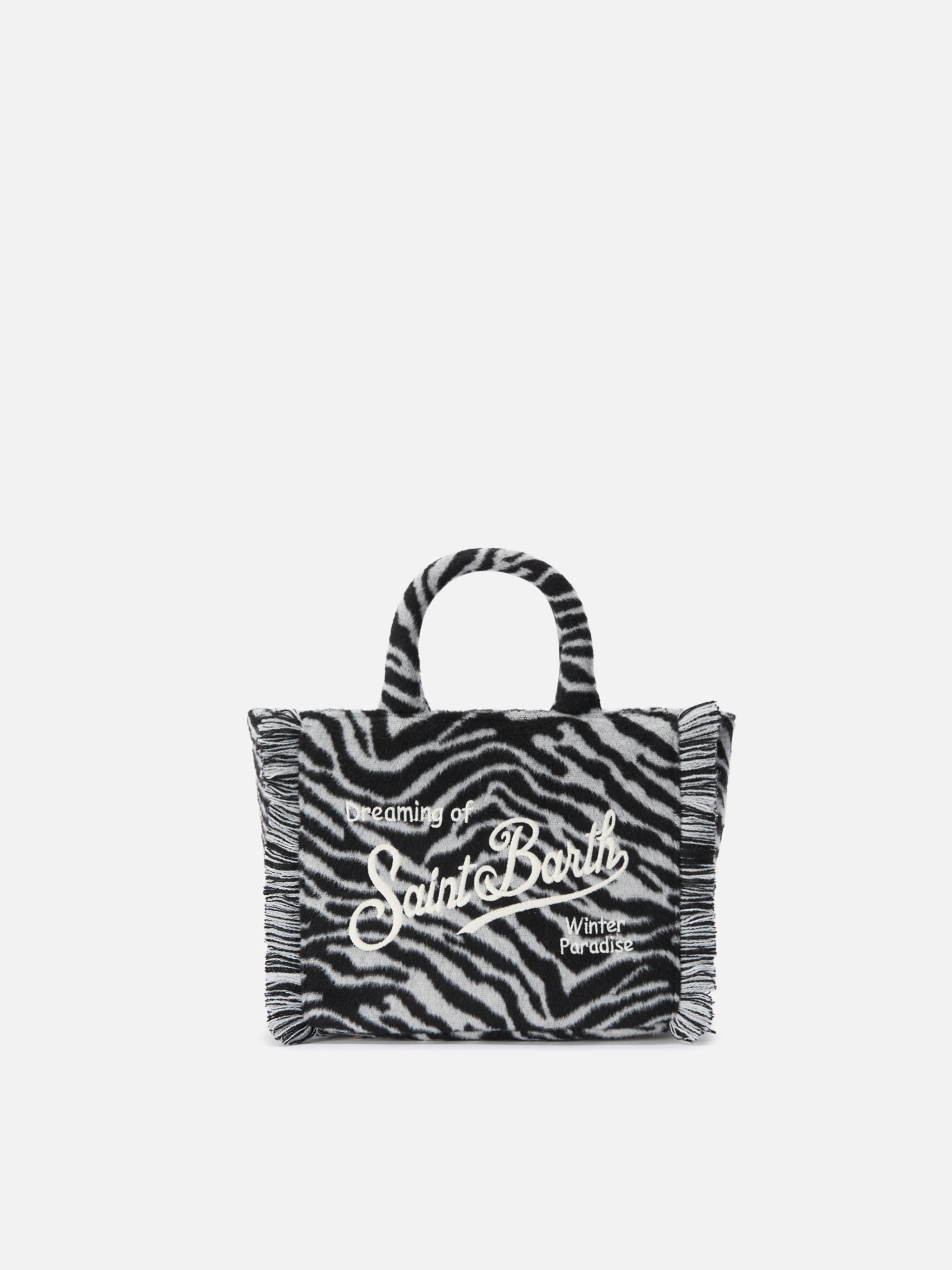 mc2-saint-barth-vanity-mini-felt-borsa-mini-zebra-bianco-nero image 1