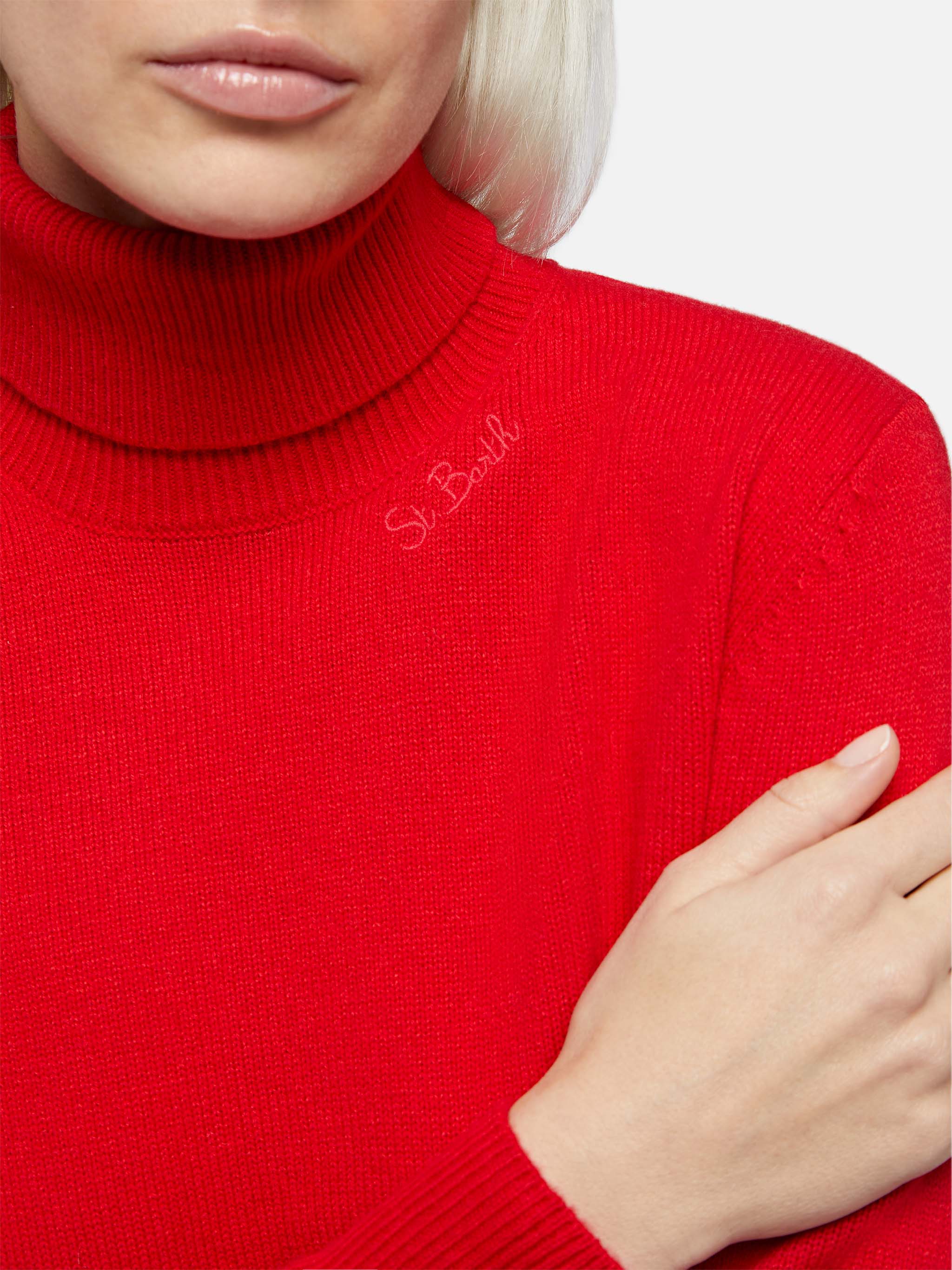 mc2-saint-barth-moody-dolcevita-donna-rosso-in-misto-cashmere image 2