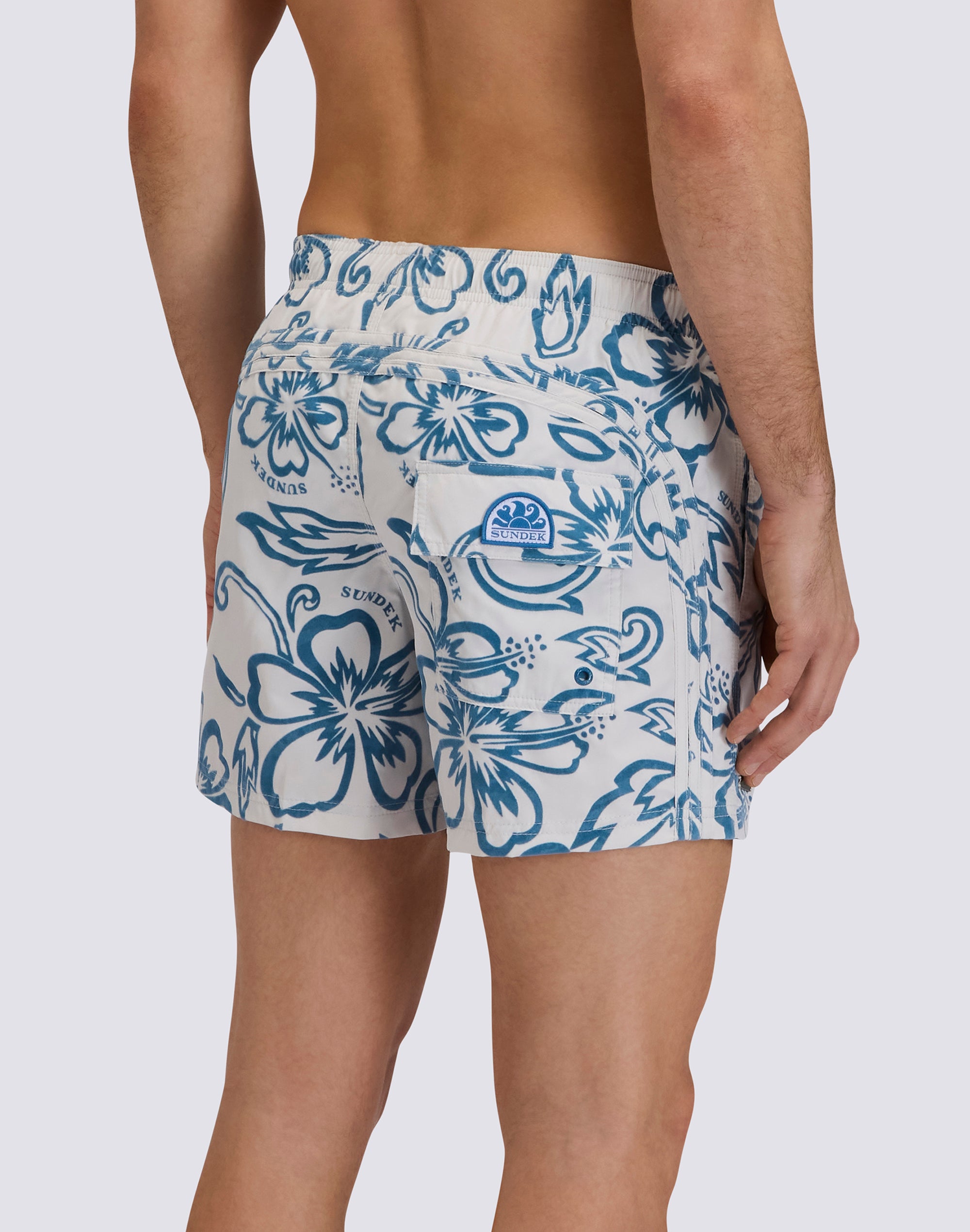 sundek-goldenwave-boardshort-uomo-corto-hibiscus-archive-flock image 1