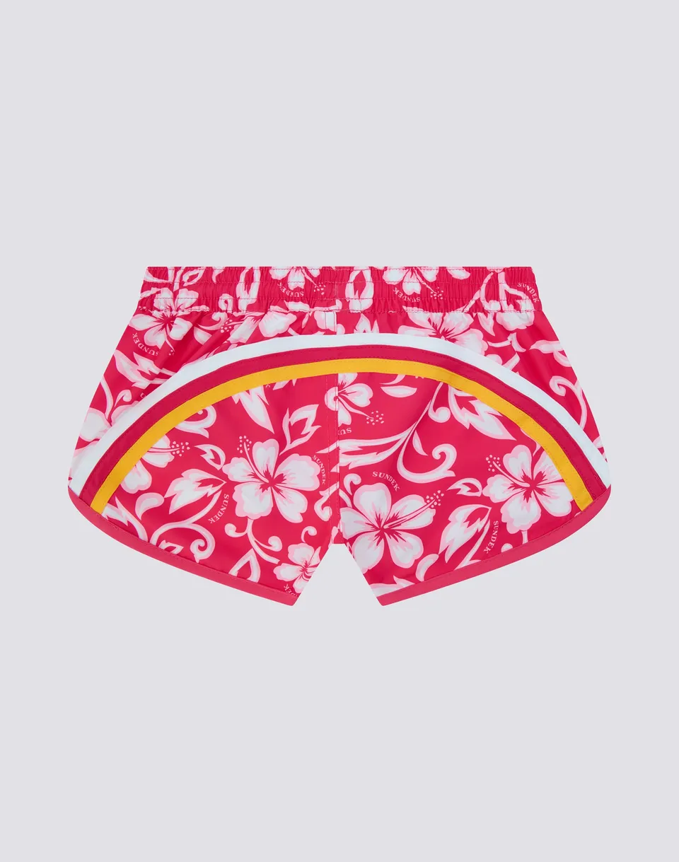 sundek-margate-pantaloncino-mare-corto-bambina-stampa-hibiscus-sk23-2 image 1