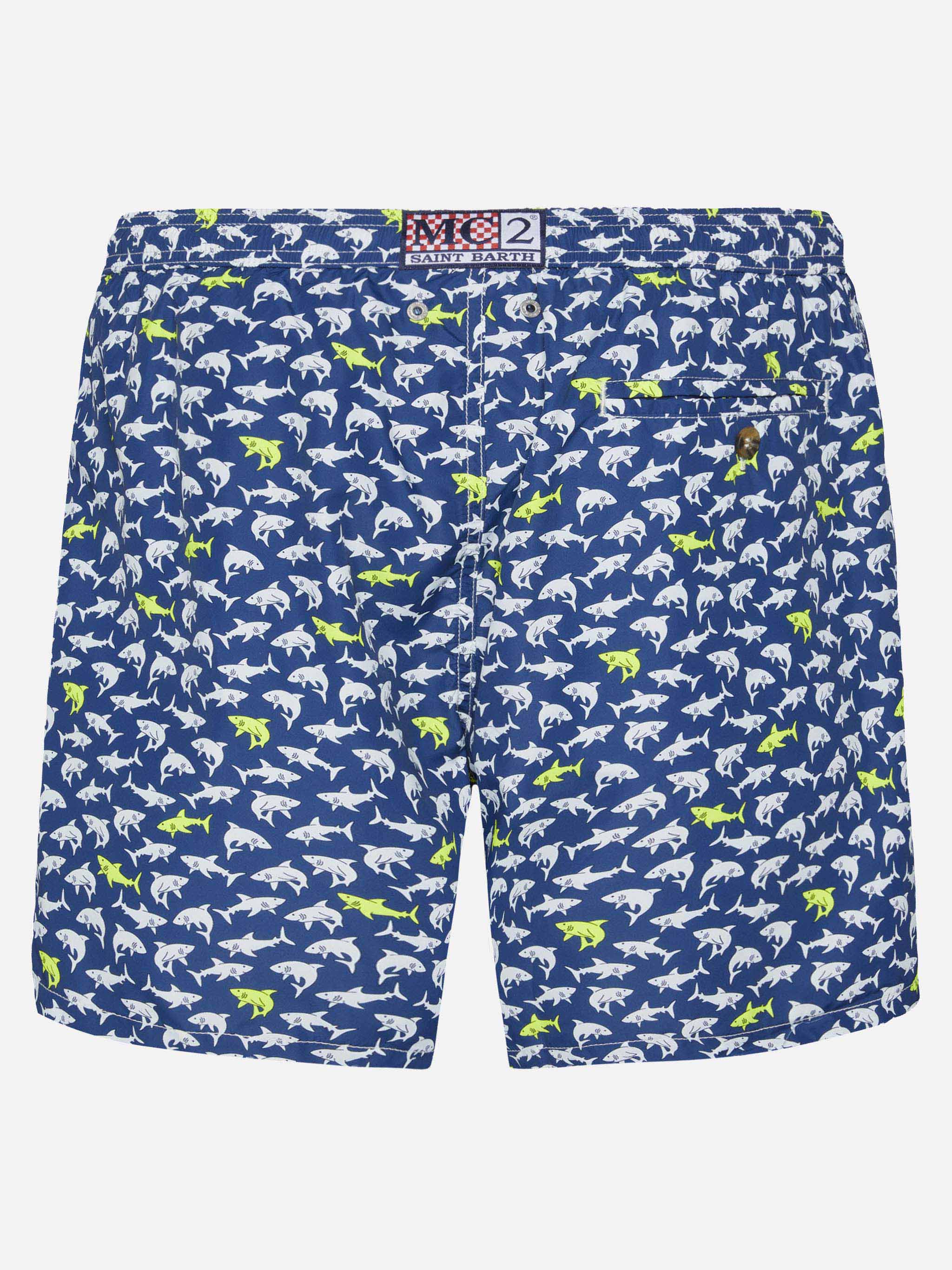mc2-saint-barth-lighting-costume-mare-uomo-blu-navy-stampa-squali image 2