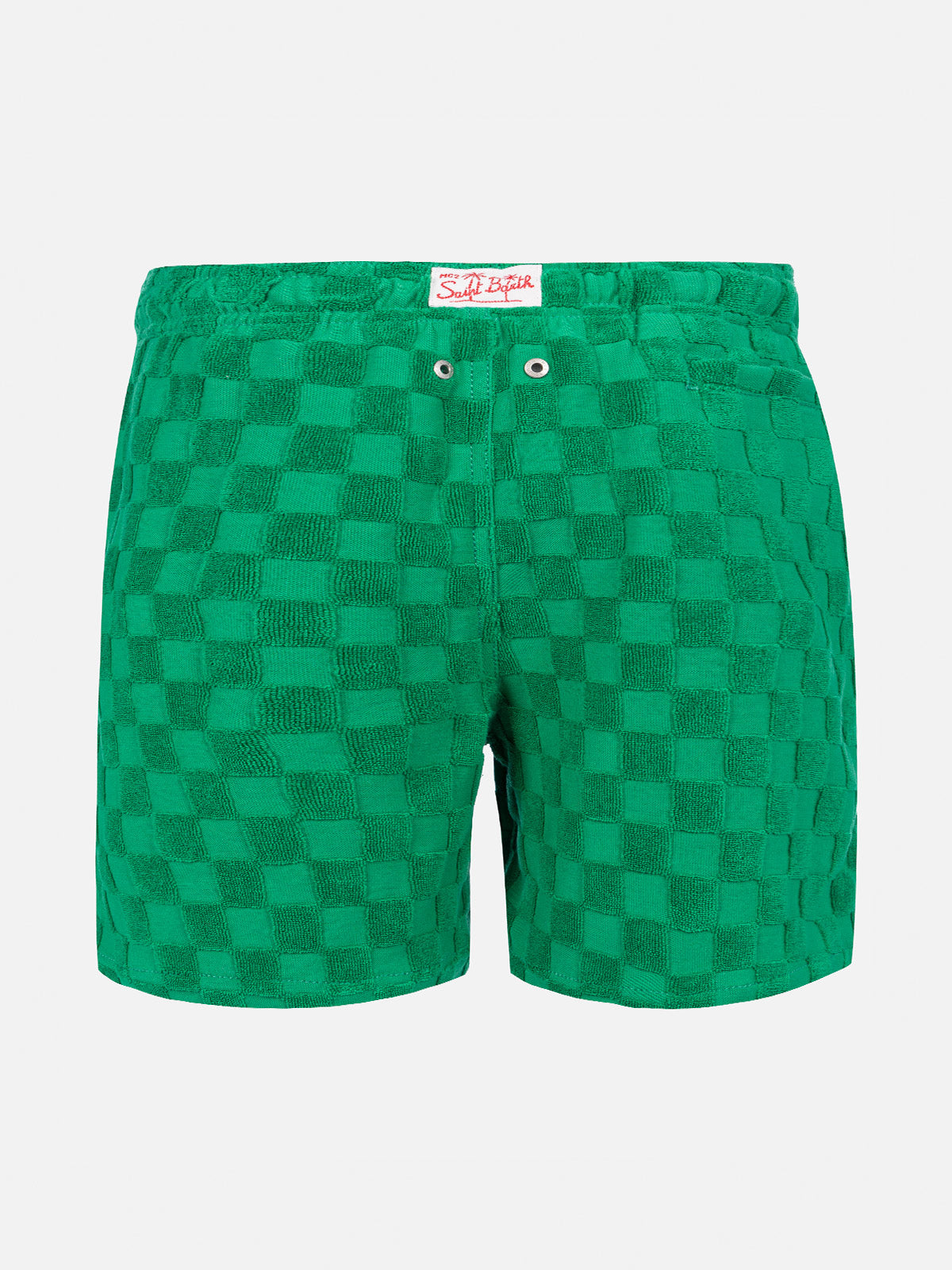 mc2-saint-barth-costume-bagno-bambino-spugna-stampa-vichy-verde image 2