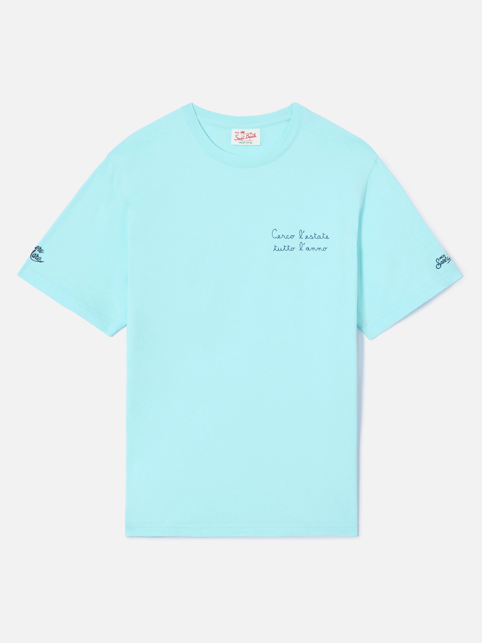mc2-saint-barth-portofino-t-shirt-uomo-turchese-ricamo-cerco-l-estate-tutto-l-an image 4
