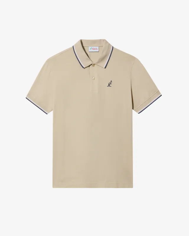 australian-2-stripes-polo-shirt-sabbia-polo-uomo-slim-fit image 1