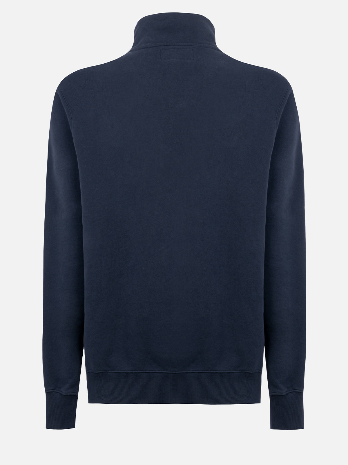mc2-saint-barth-felpa-dunkan-uomo-blu-navy-mezza-zip-in-cotone-con-ricamo-logo image 6