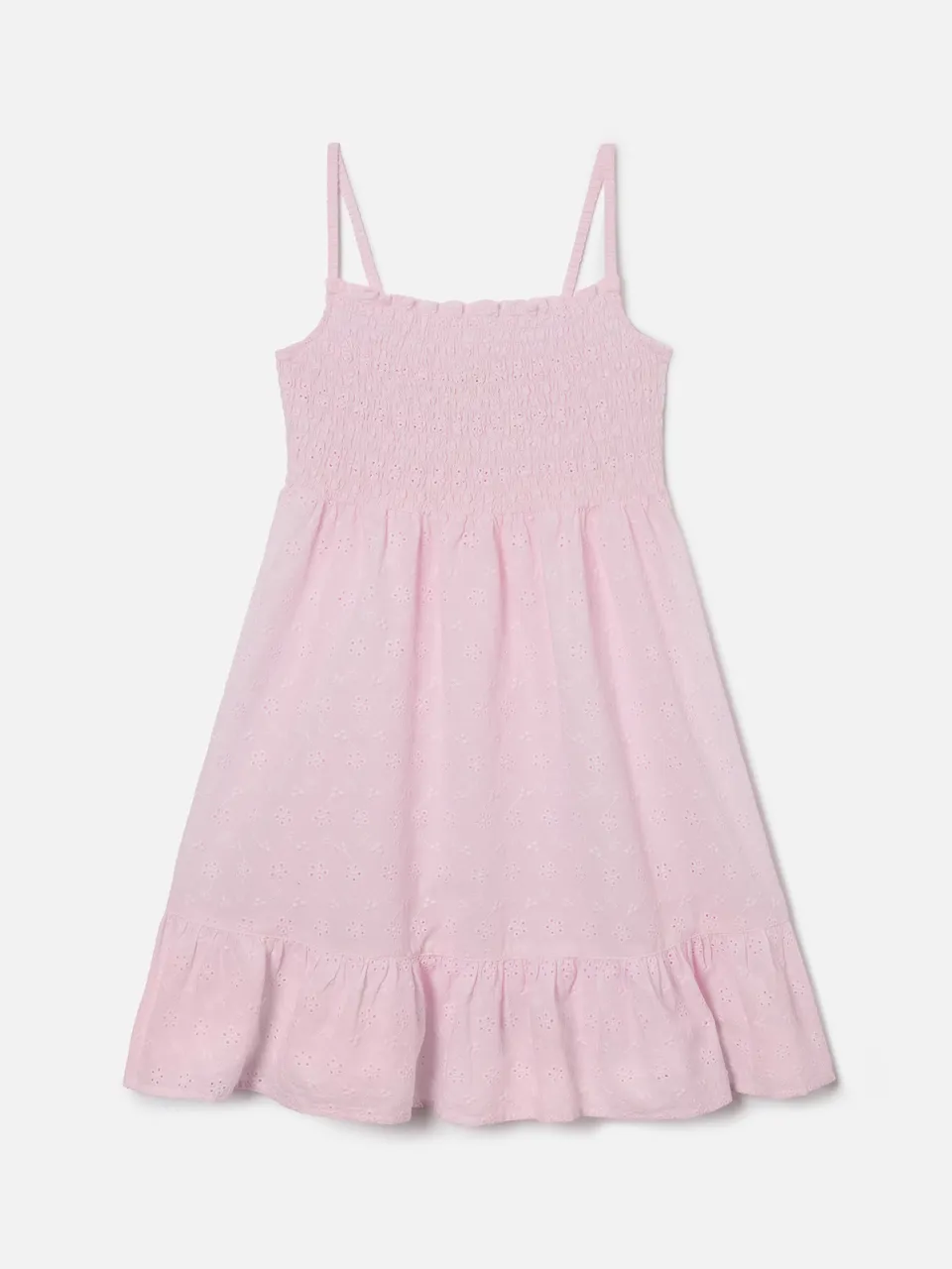 mc2-saint-barth-abito-prendisole-miki-da-bambina-in-cotone-sangallo-rosa image 1