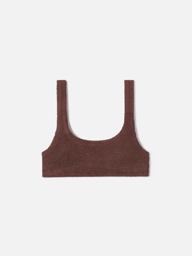 mc2-saint-barth-top-bikini-naima-bralette-crinkle-marrone image 1