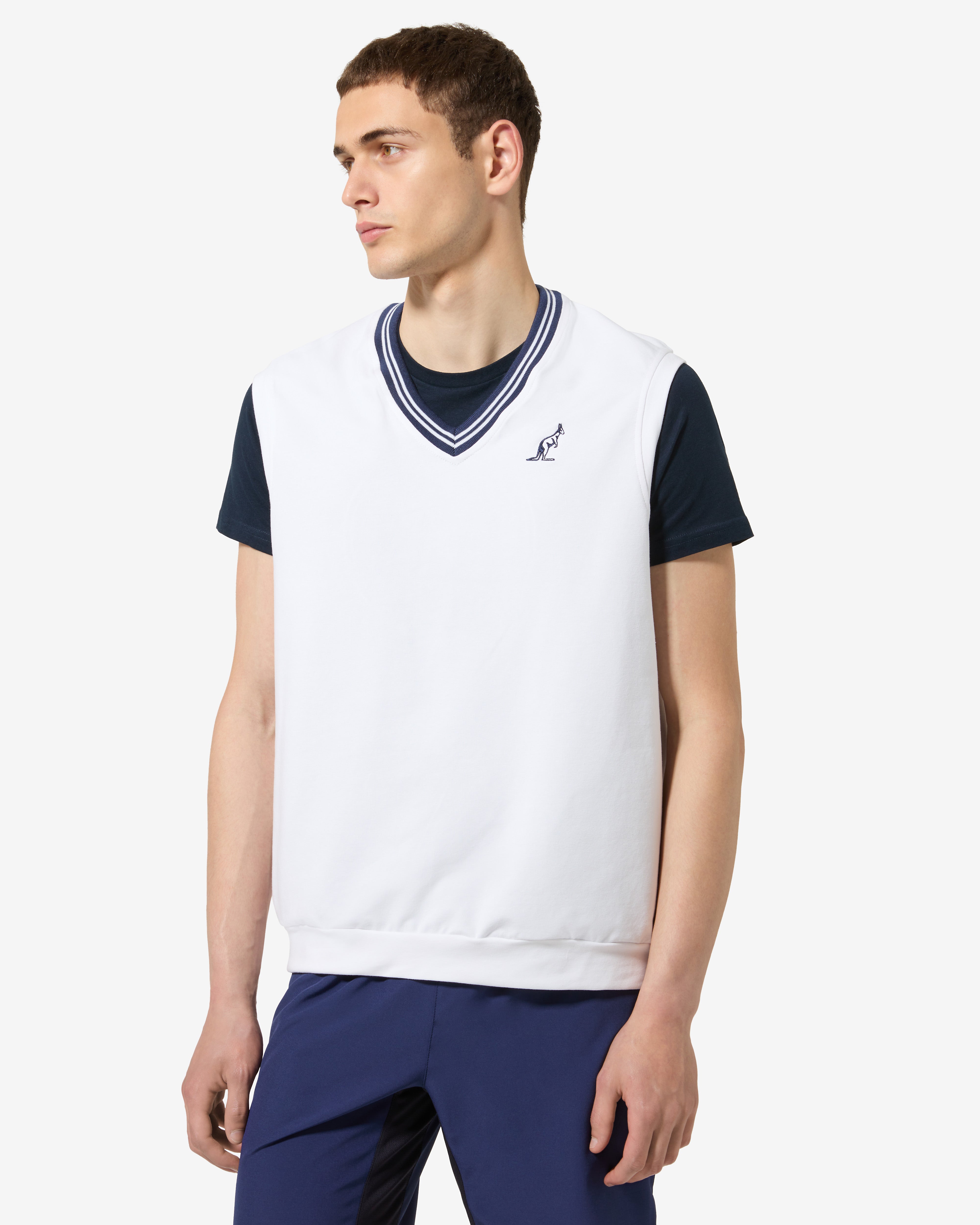 australian-legend-gilet-felpa-bianco-scollo-v image 3