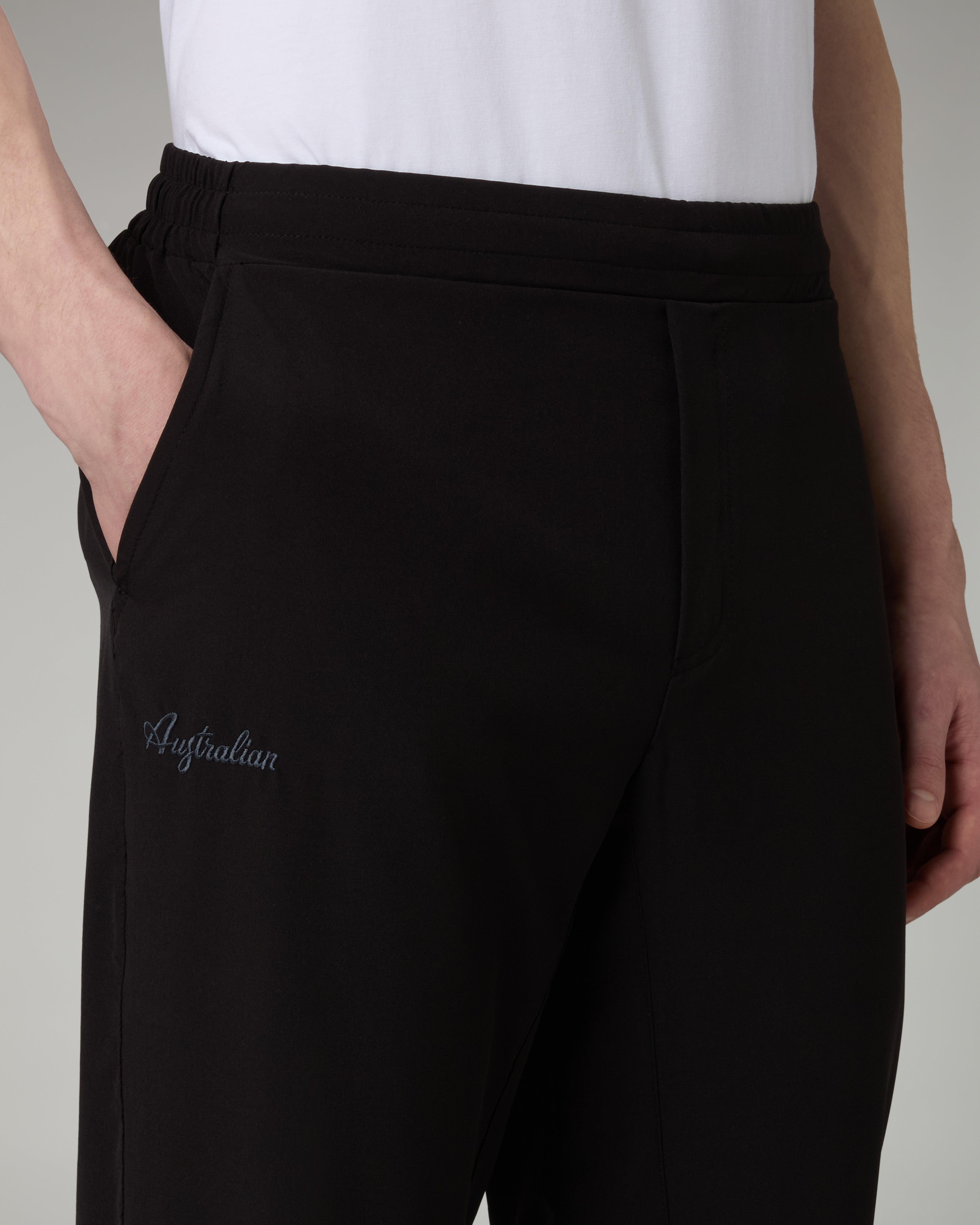 australian-easy-move-track-pant-pantalone-tuta-nero-in-slam-bi-elastico image 4