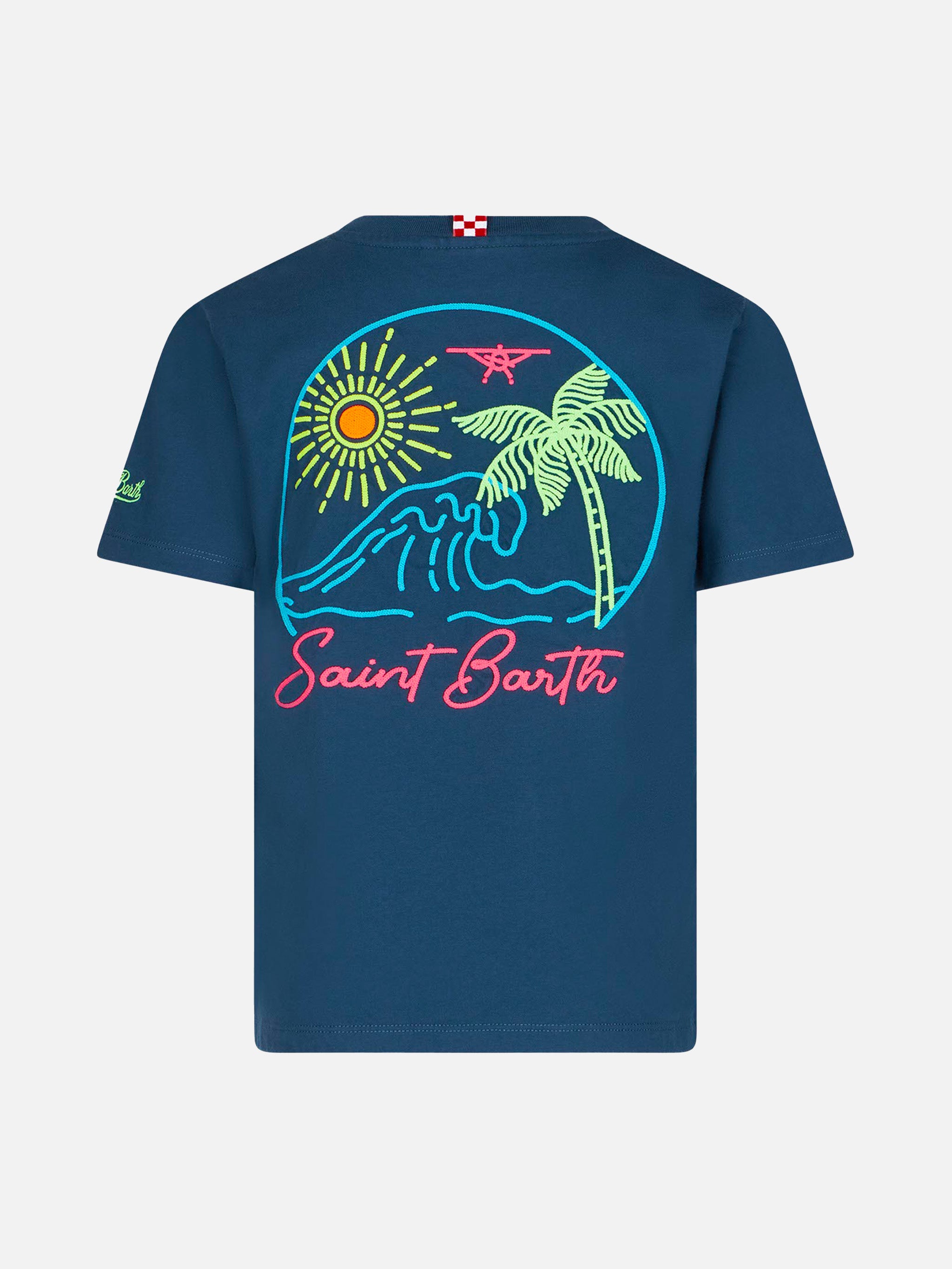mc2-saint-barth-t-shirt-bimbo-blu-cotone-st-barth-beach image 3