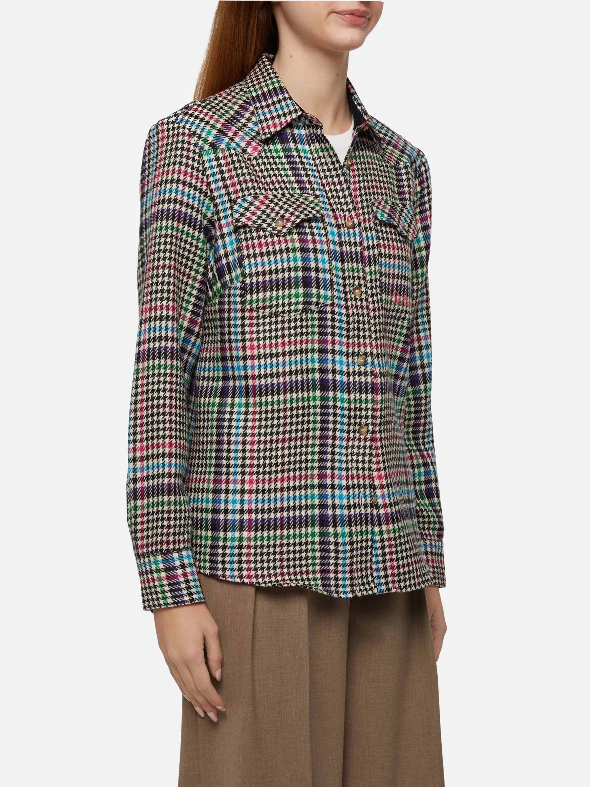 mc2-saint-barth-deer-camicia-donna-lana-principe-di-galles image 1